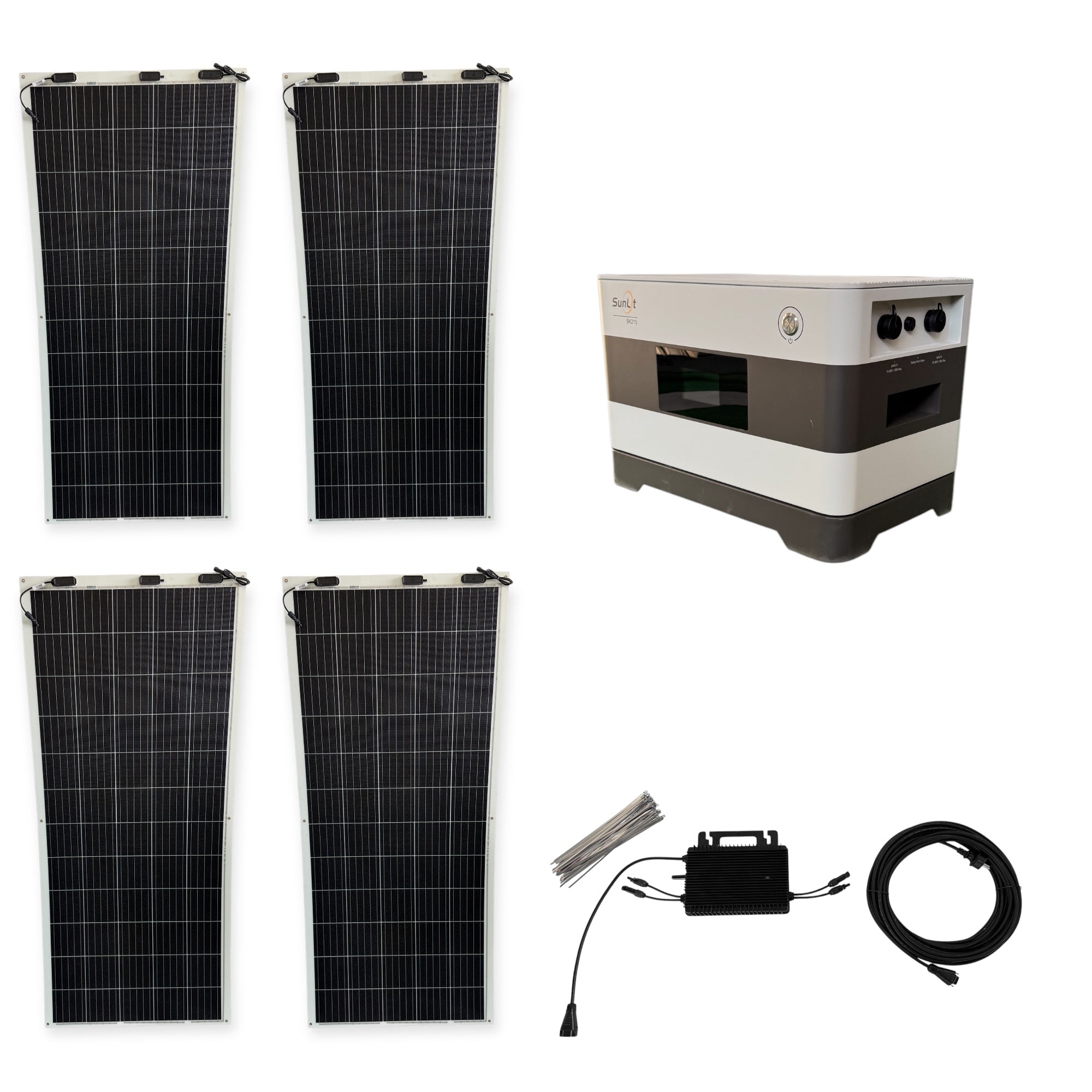 Kraftwerk Flexibel mit Speicher 310W - 1.860W (Anschl. vorne)