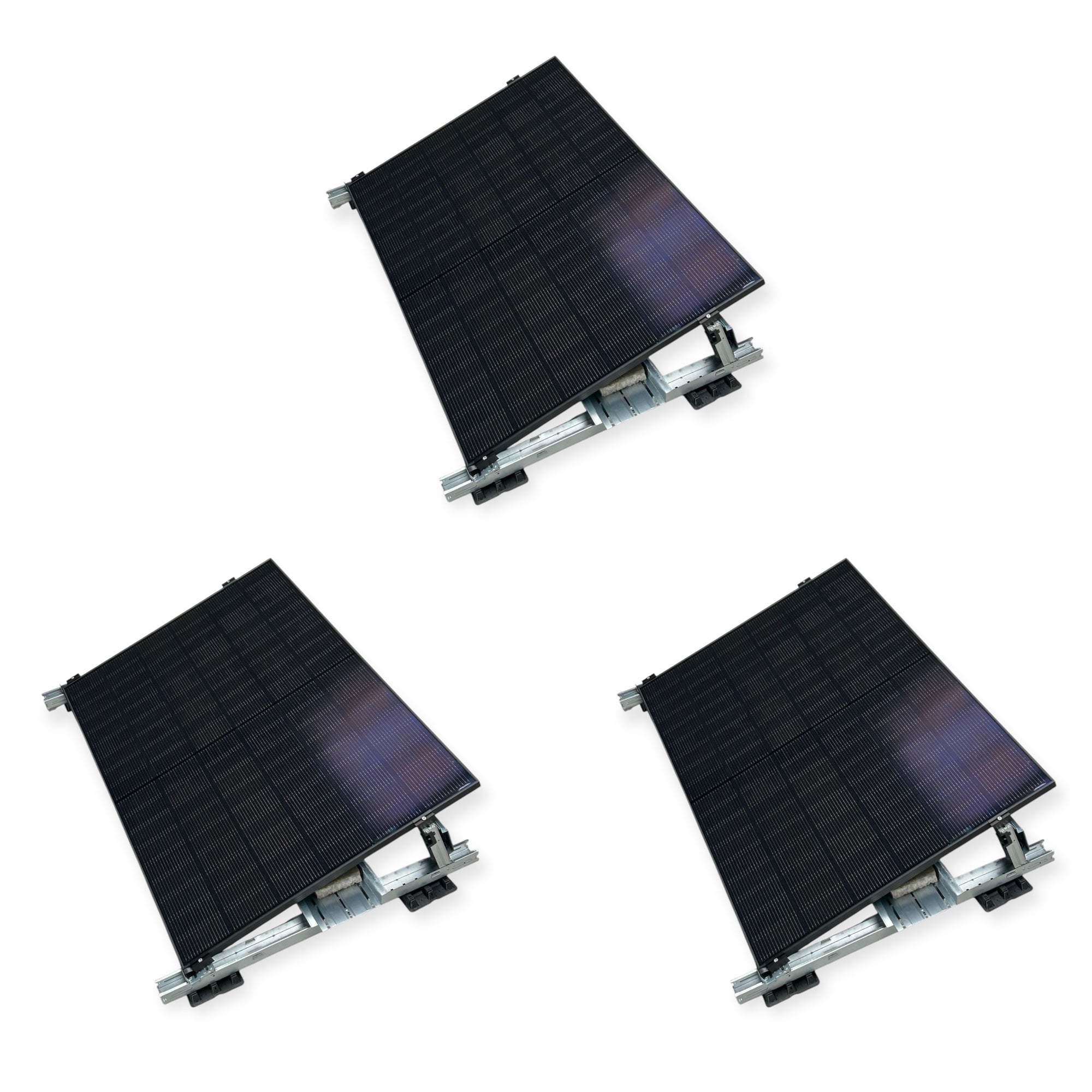 Kraftwerk Flachdach/Garten mit Halterung 450W - 1.800W Bifazial