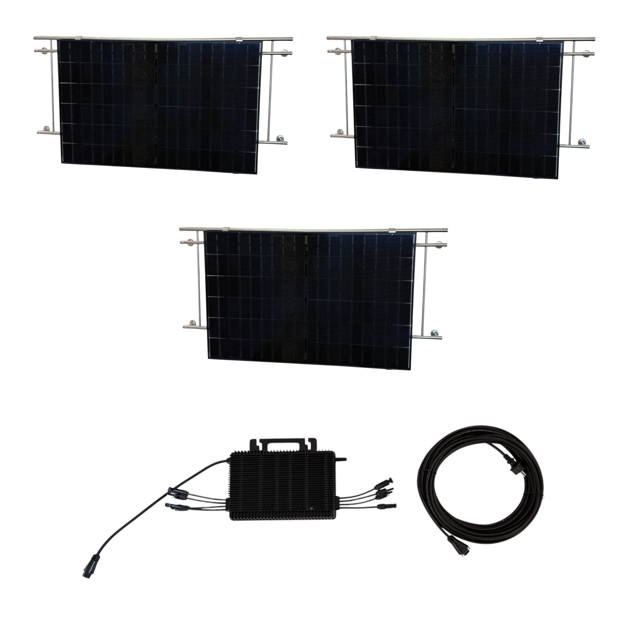 Kraftwerk Balkon Rund mit Mikrowechselrichter 450W - 1.800W Bifazial