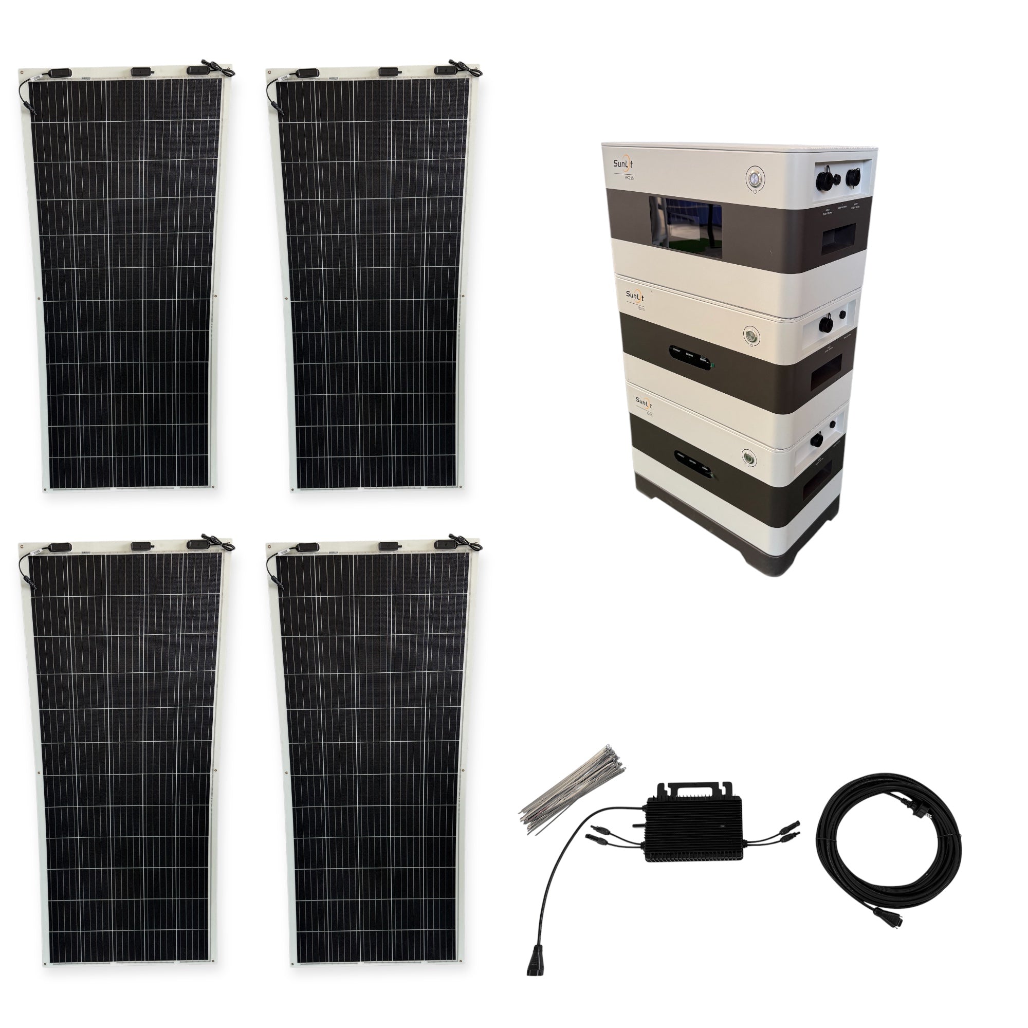 Kraftwerk Flexibel mit Speicher 310W - 1.860W (Anschl. vorne)