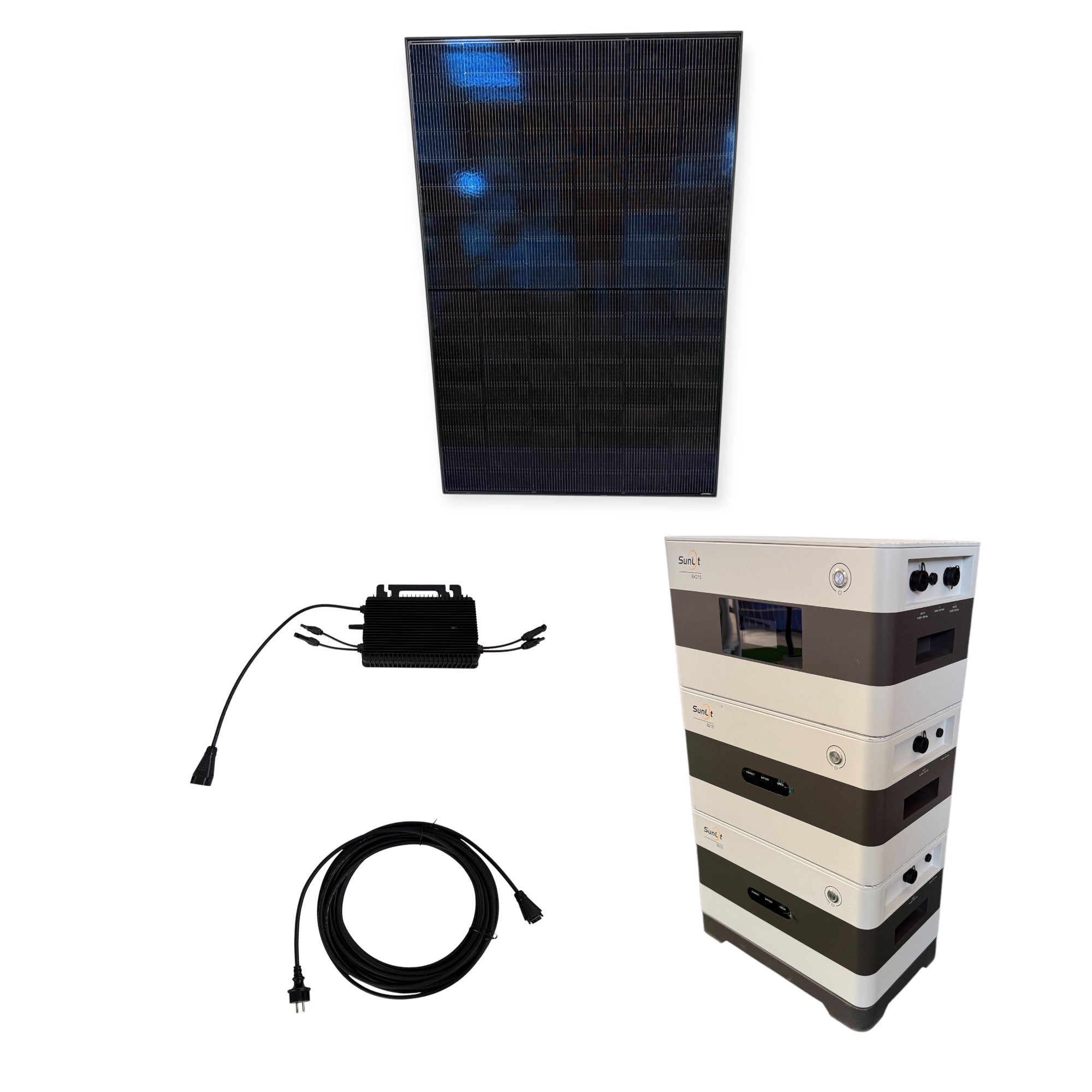 Kraftwerk Ohne Halterung mit Speicher 450W - 1.800W Bifazial