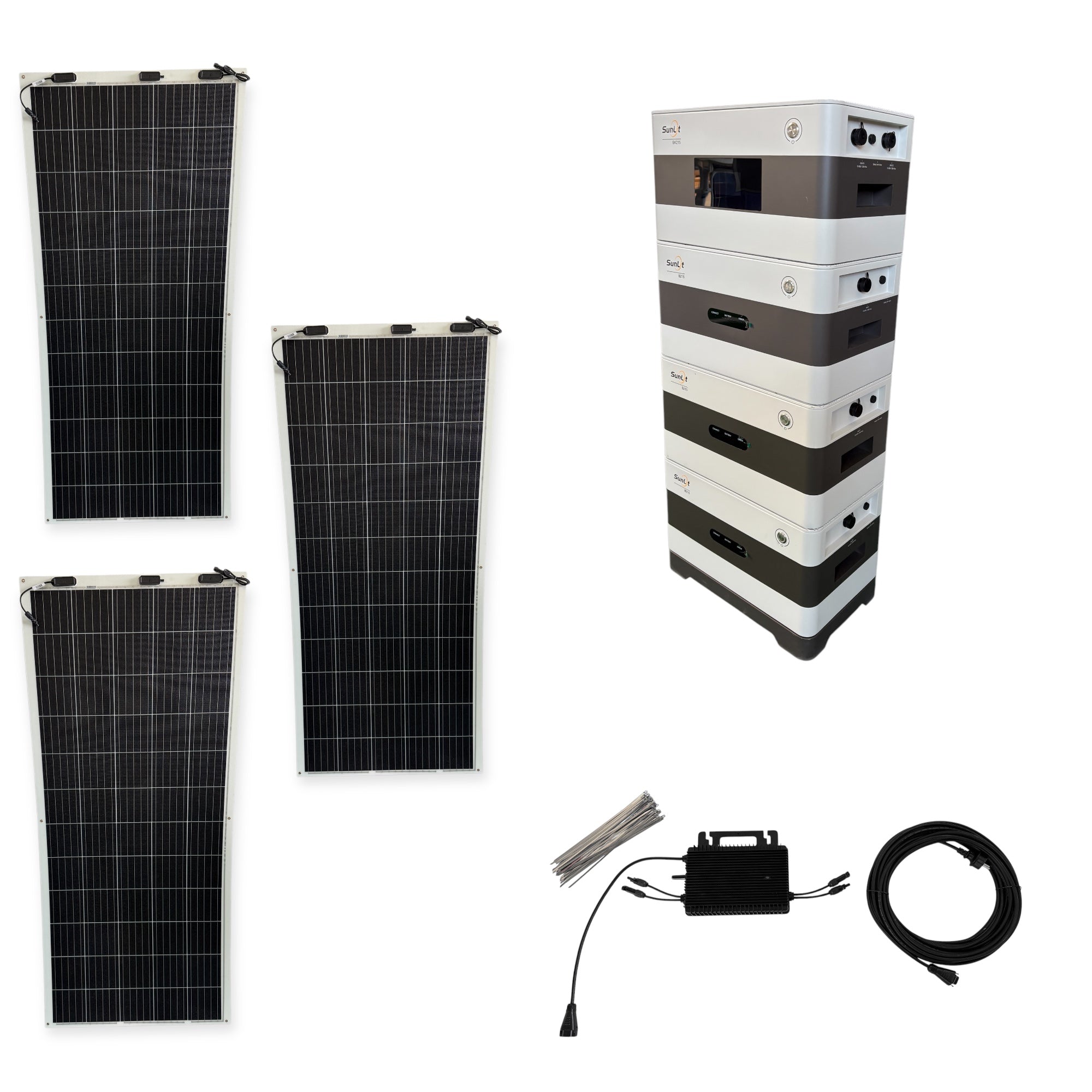 Kraftwerk Flexibel mit Speicher 310W - 1.860W (Anschl. vorne)