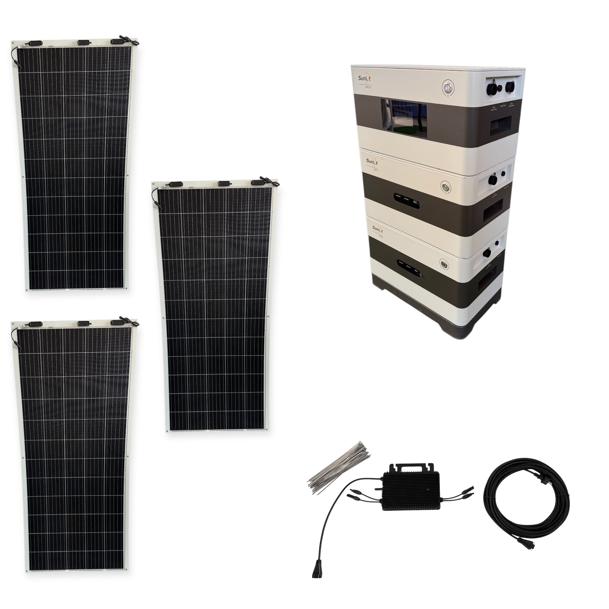 Kraftwerk Flexibel mit Speicher 310W - 1.860W (Anschl. vorne)