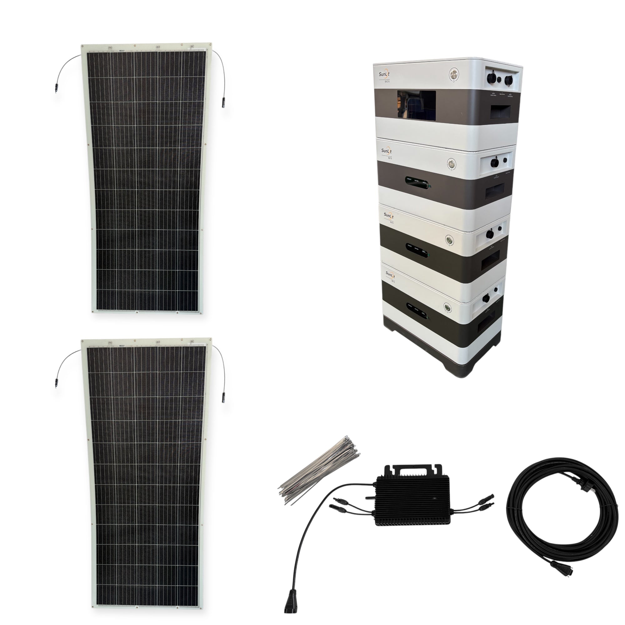 Kraftwerk Flexibel mit Speicher 310W - 1.860W (Anschl. hinten)