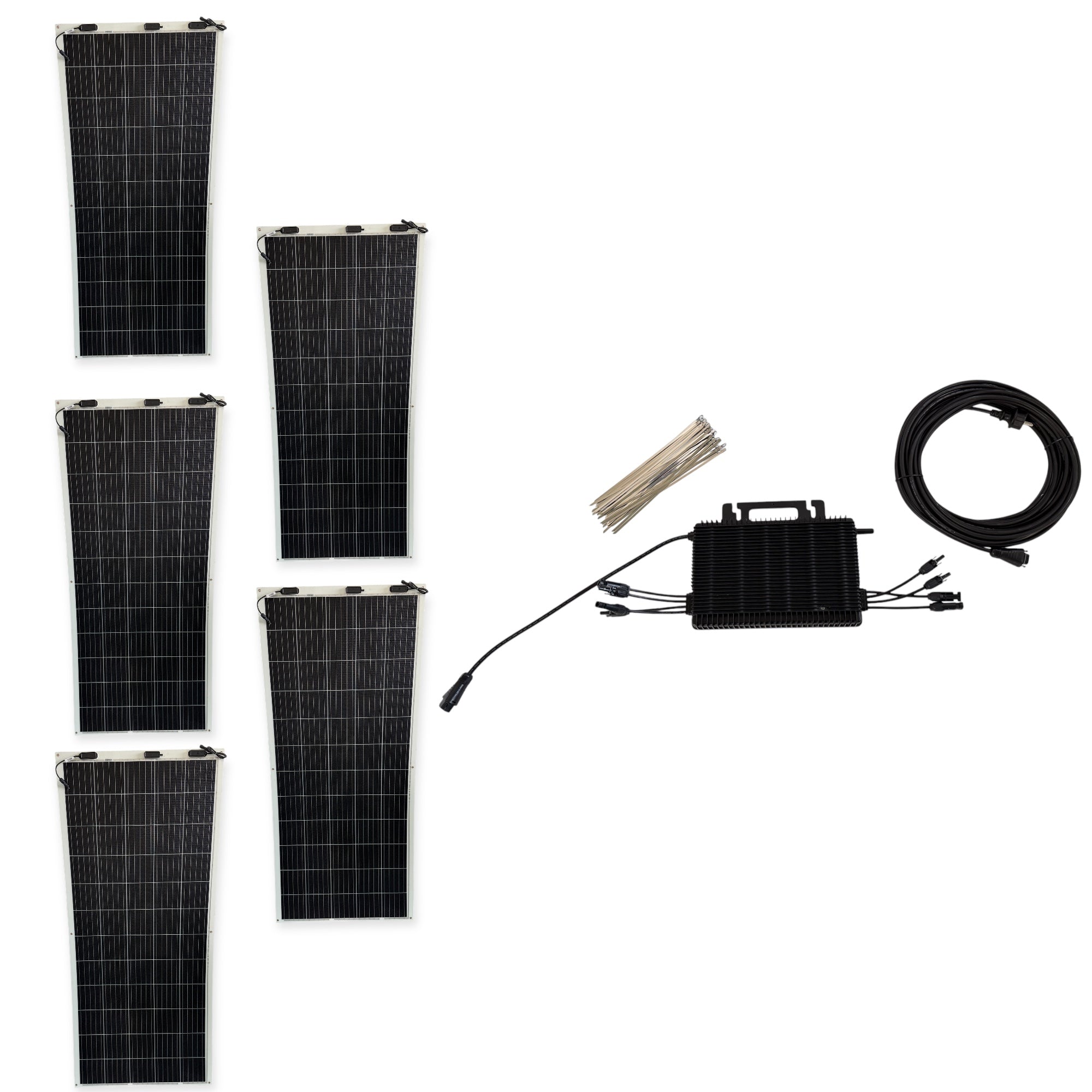 Kraftwerk Flexibel mit Mikrowechselrichter 310W - 1.800W (Anschl. vorne)