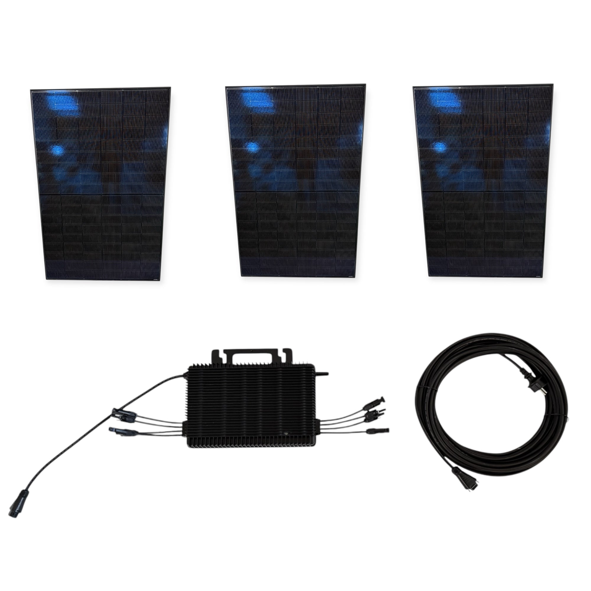 Kraftwerk Ohne Halterung mit Mikrowechselrichter 450W - 1.800W Bifazial