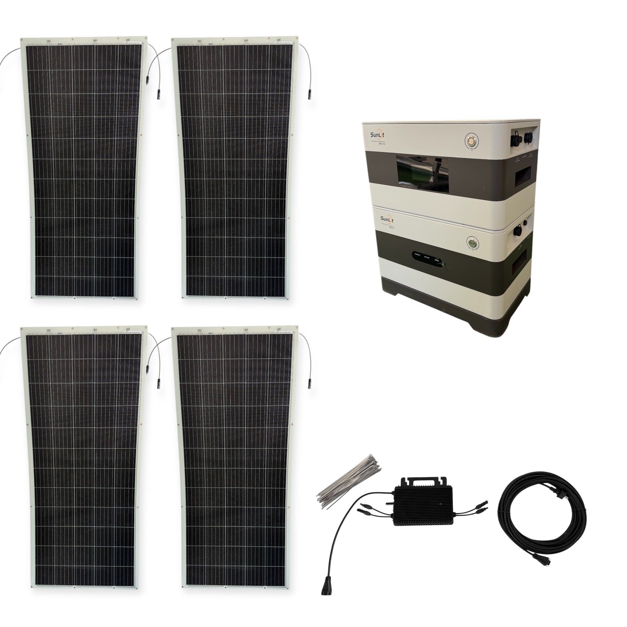 Kraftwerk Flexibel mit Speicher 310W - 1.860W (Anschl. hinten)