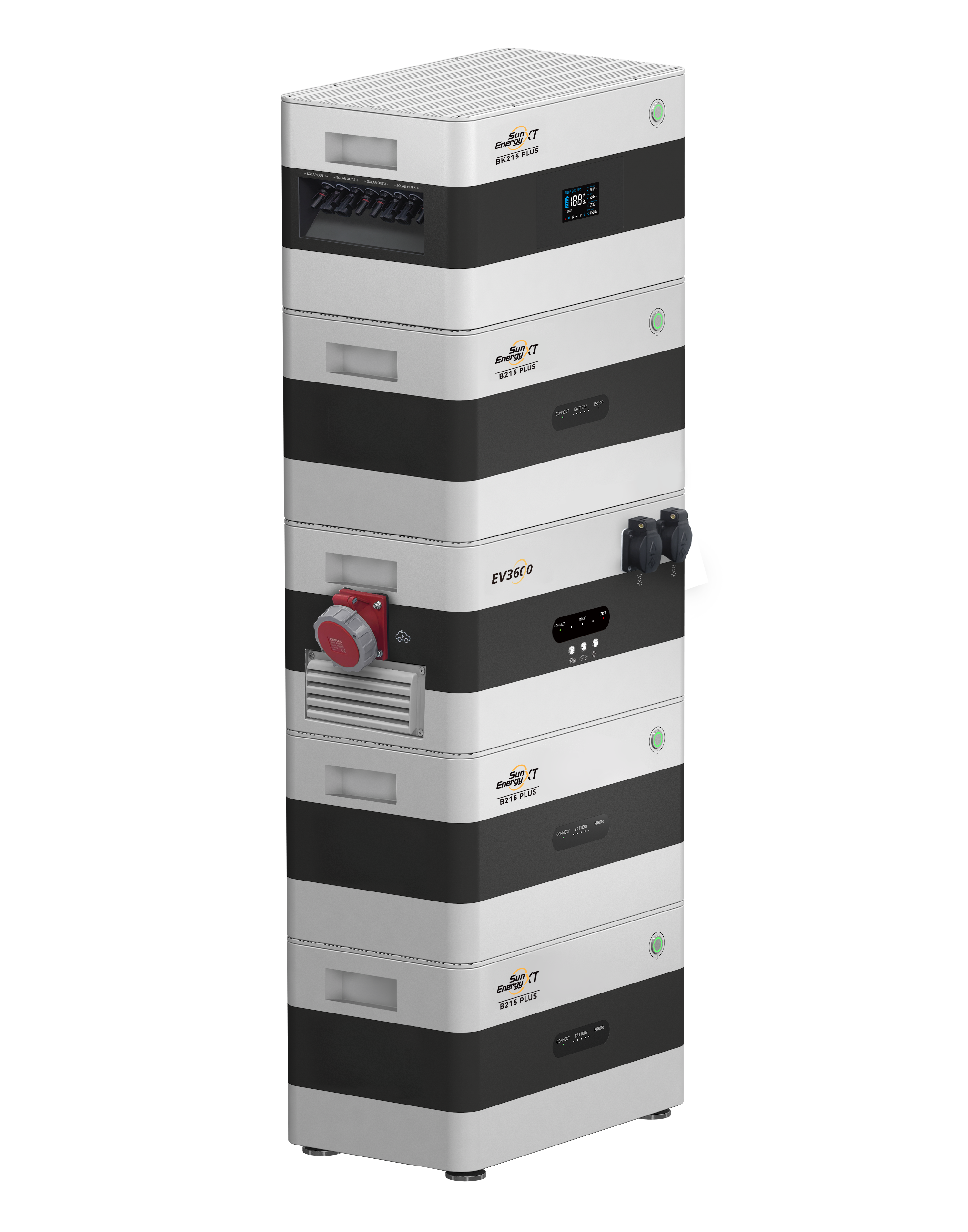 SunEnergyXT BK215 PLUS Kopfspeicher (2,15 kWh) + 3x B215 PLUS (2,15 kWh) + EV3600