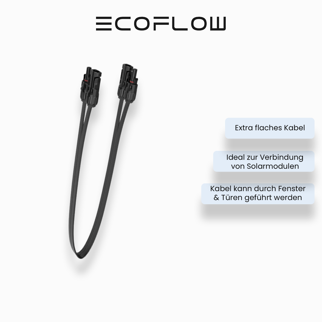 ECOFLOW superflaches MC4 Anschlusskabel