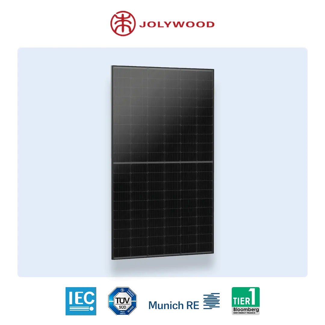 450W - Bifaziales Full Black Glas/Glas Modul