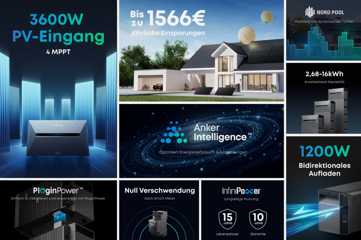Anker SOLIX Solarbank 3 E2700 Pro 2,68 kWh inkl. Smarter Zähler