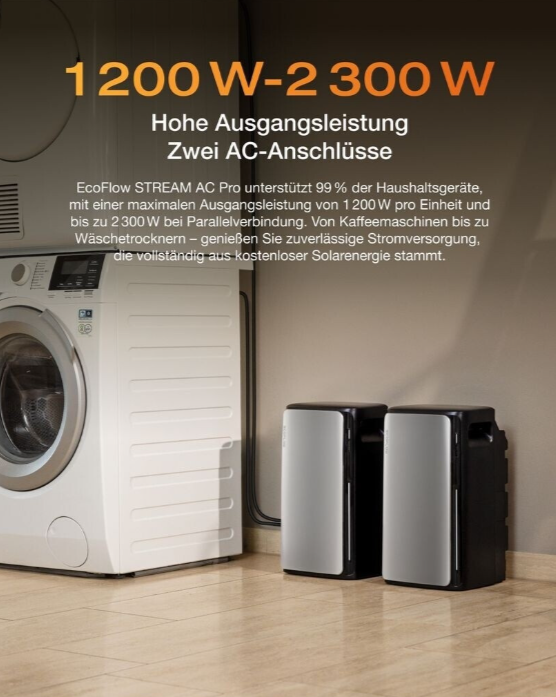 2x EcoFlow STREAM AC Pro (1,92 kWh)