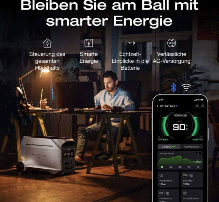 EcoFlow DELTA 3 Pro Tragbare Powerstation (4,10 kWh)