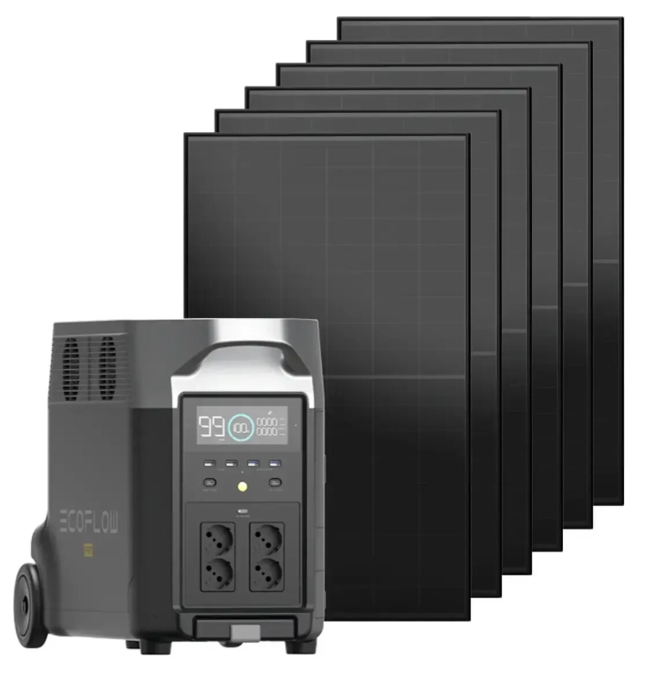EcoFlow Powerstation-Set Delta 3 Pro mit Solarpanels (6x455W)