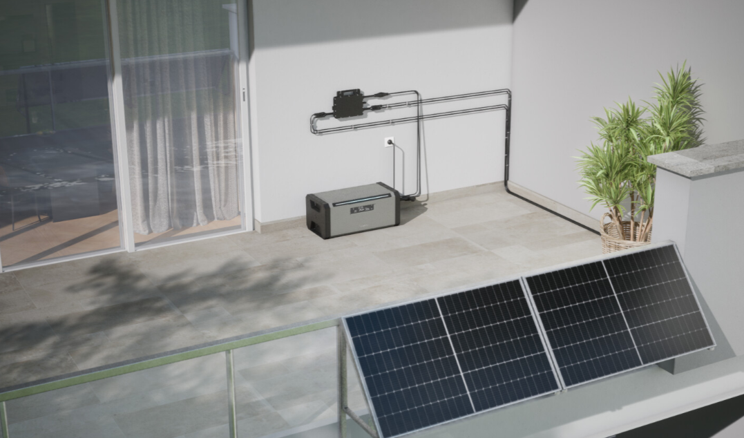 Hoymiles HiBattery 1,92 kWh AC + 4x 455W Solarmodule Bifazial Full BLK