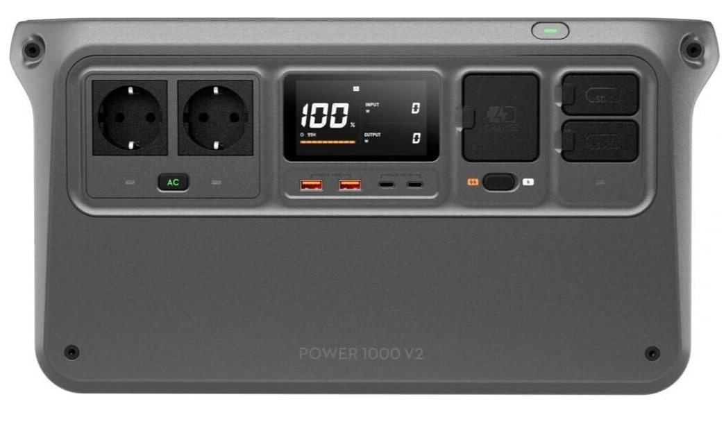 DJI Power 1000 V2 – Hochleistungs-Powerstation 1.024 Wh / 2600 W Output + 1.8kW Superschnellladegerät XT90 zu MC4 + 1.8kW Solar/Auto Superschnellladegerät 0% MwSt. (gem. § 12 Abs. 3 UStG)