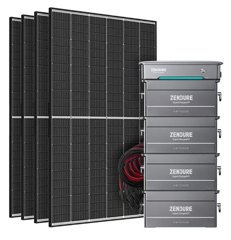 Zendure Balkonkraftwerk 1820W 4 x 455Wp Module + SolarFlow Hyper 2000 + 4 x AB1000S Erweiterungsbatterie (3,84kWh)