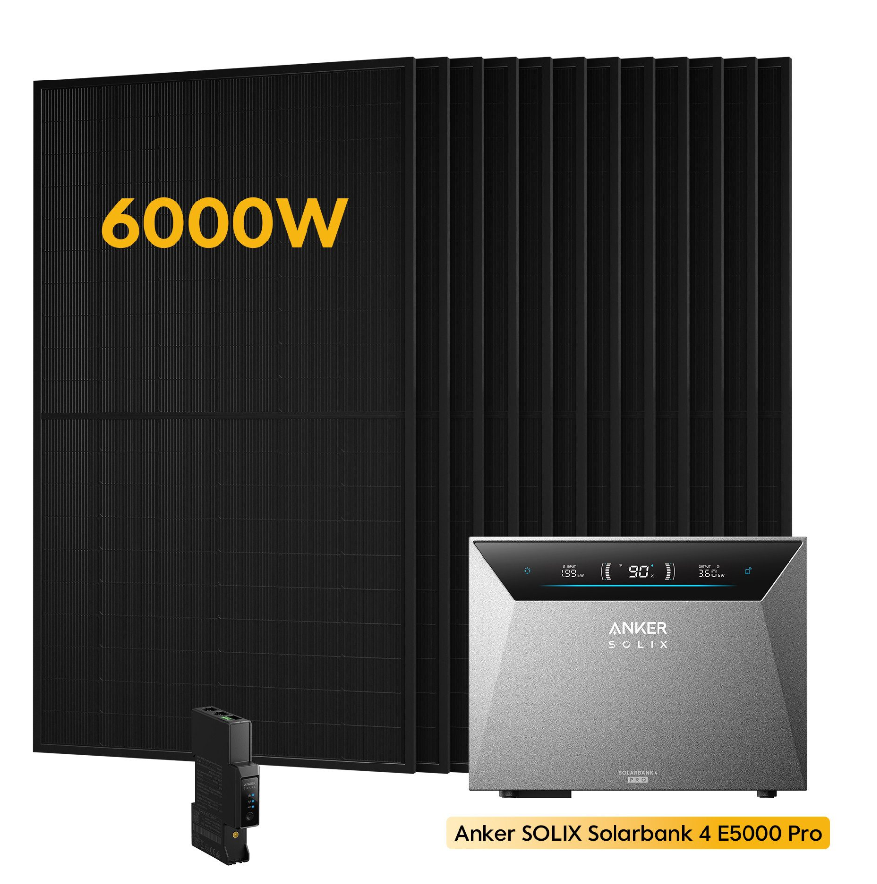 Anker SOLIX Solarbank 4 E5000 Pro 5kWh mit 12x 500W PV Panel & Anker Smartmeter