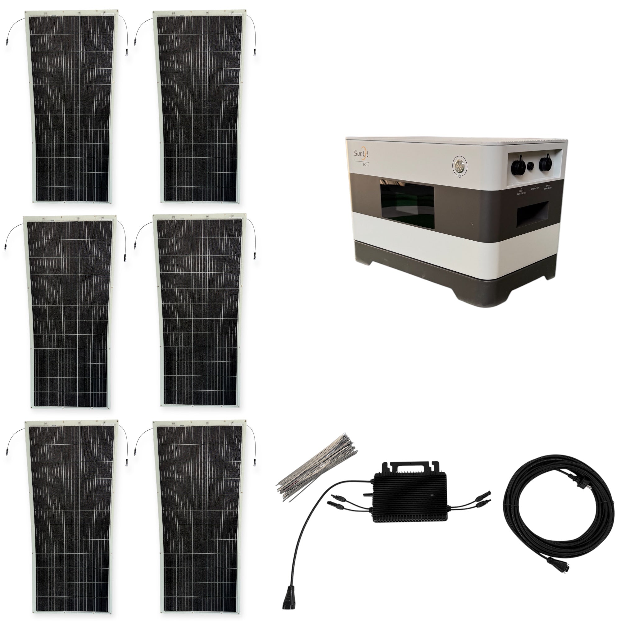 Kraftwerk Flexibel mit Speicher 310W - 1.860W (Anschl. hinten)