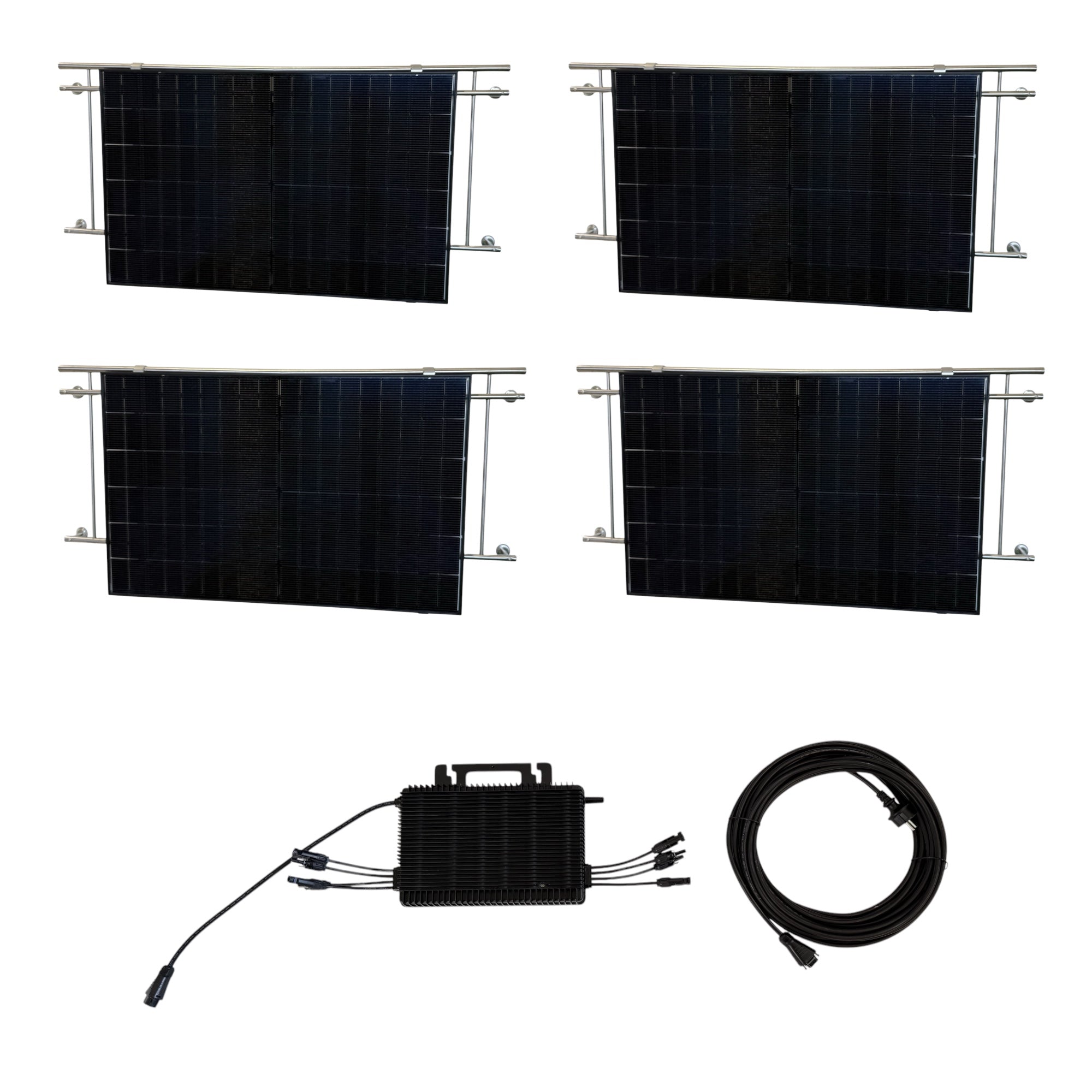 Kraftwerk Balkon Rund mit Mikrowechselrichter 450W - 1.800W Bifazial