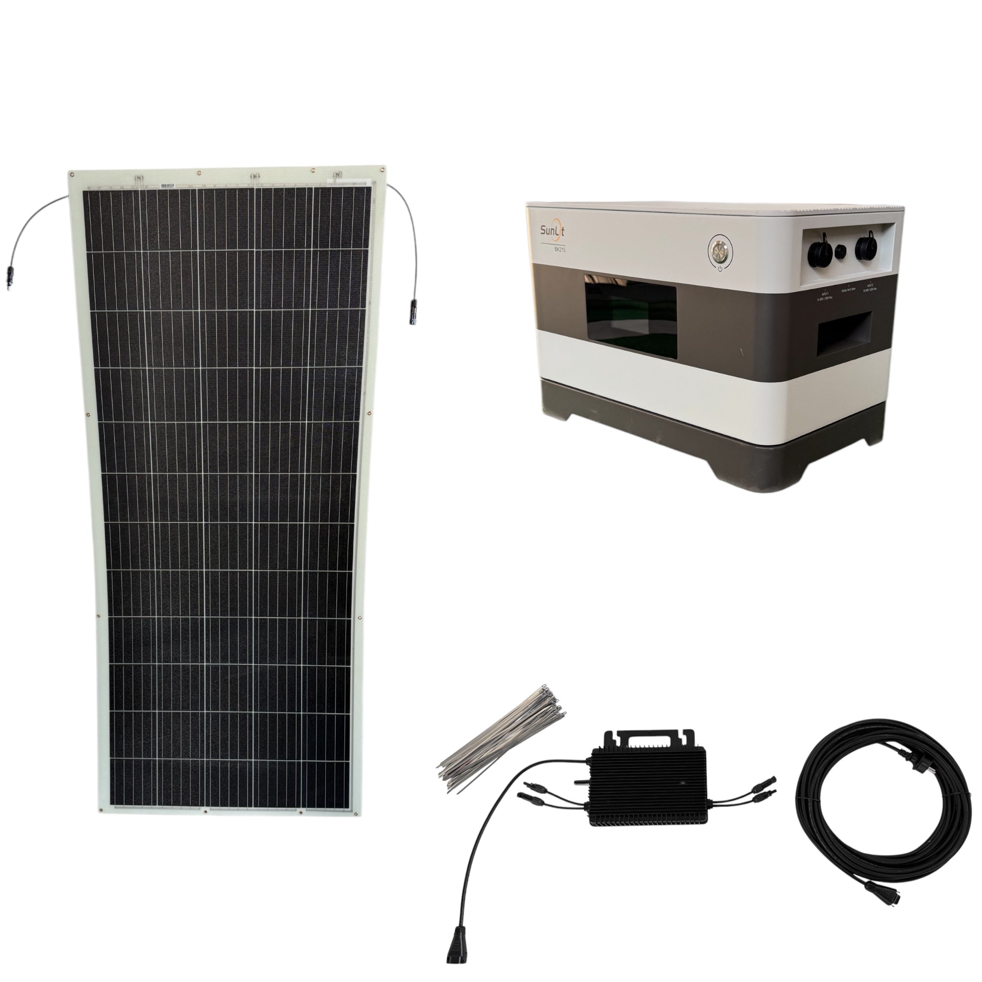 Kraftwerk Flexibel mit Speicher 310W - 1.860W (Anschl. hinten)