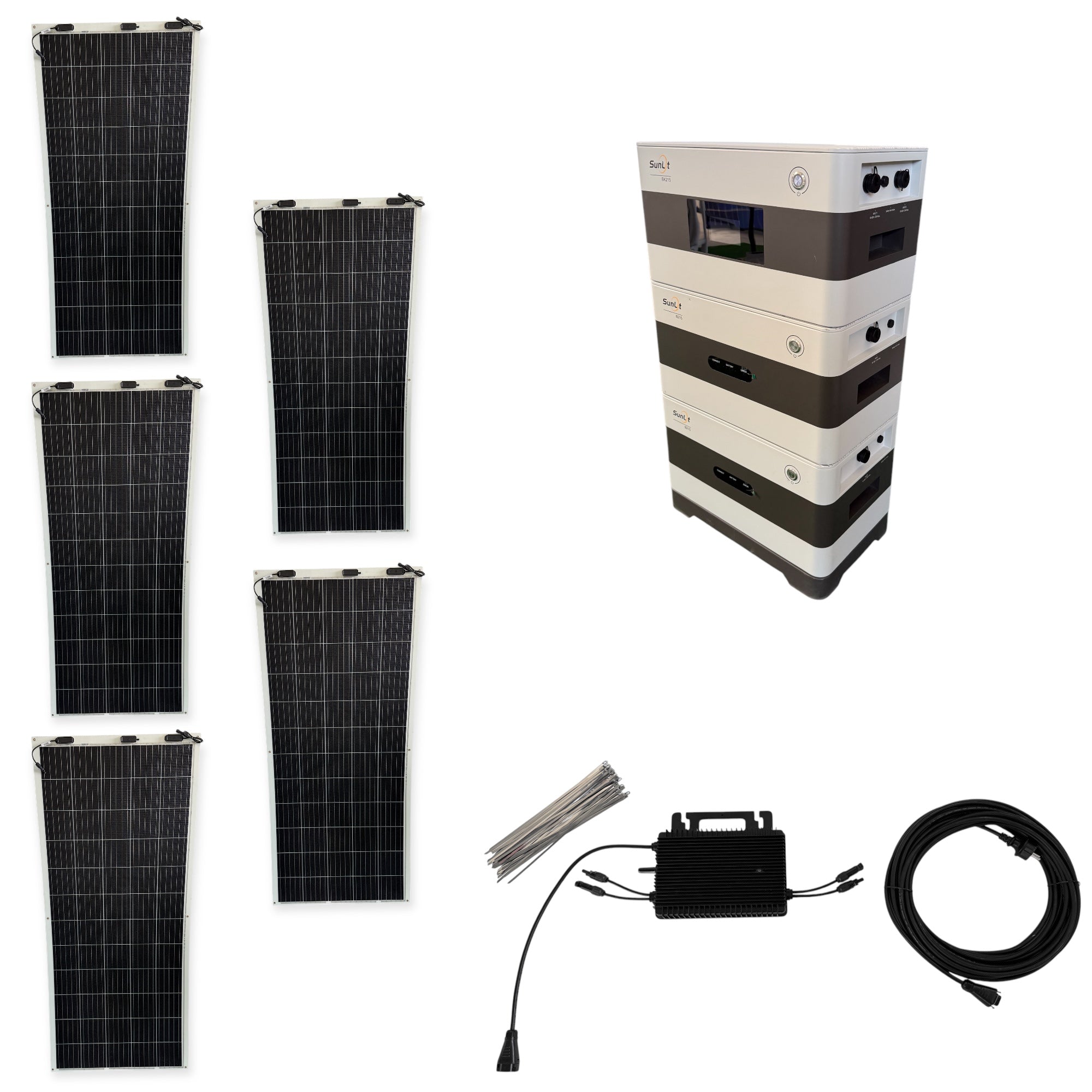 Kraftwerk Flexibel mit Speicher 310W - 1.860W (Anschl. vorne)