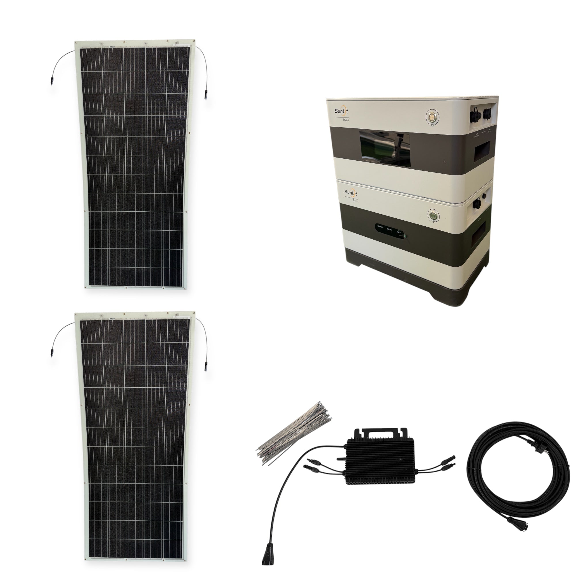 Kraftwerk Flexibel mit Speicher 310W - 1.860W (Anschl. hinten)