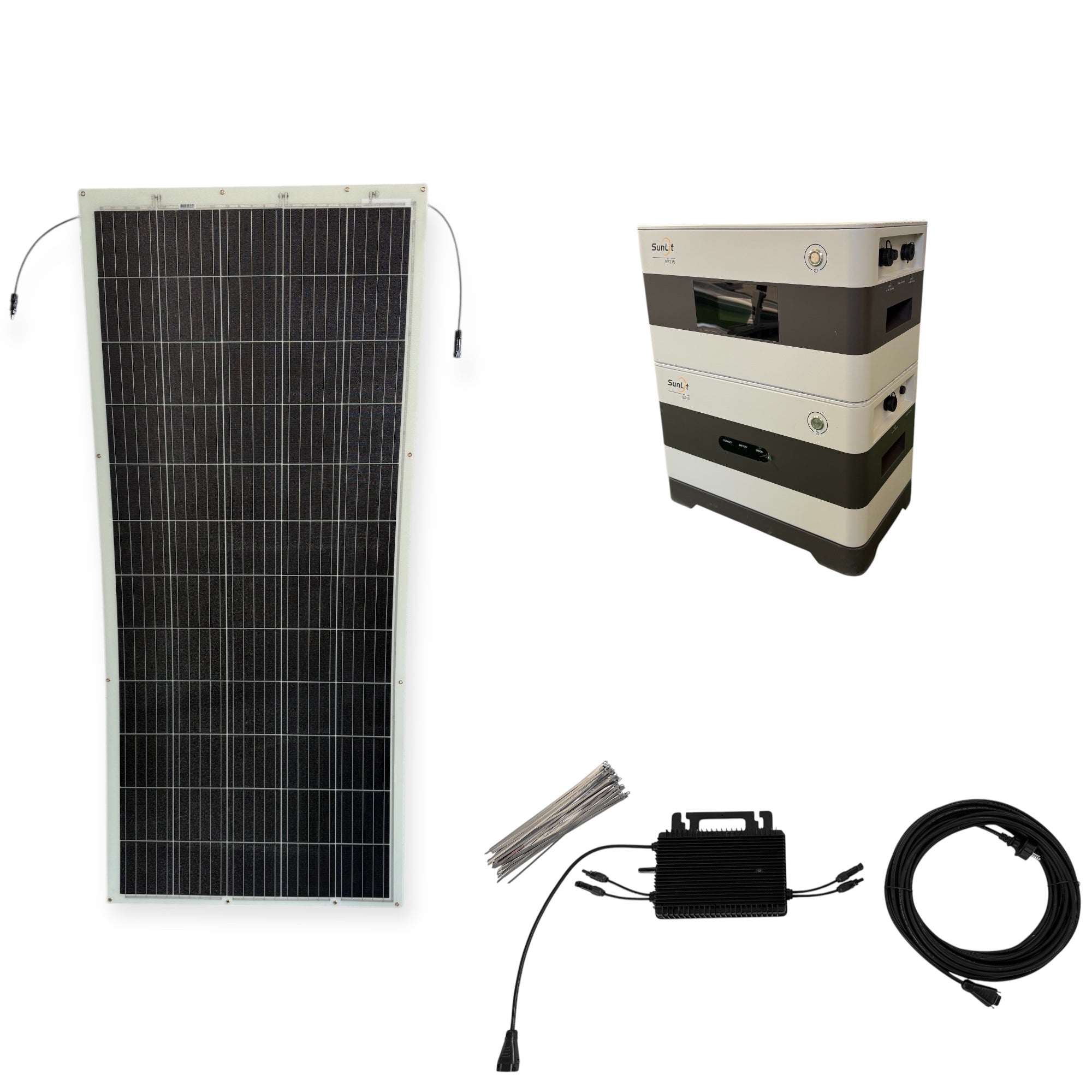 Kraftwerk Flexibel mit Speicher 310W - 1.860W (Anschl. hinten)