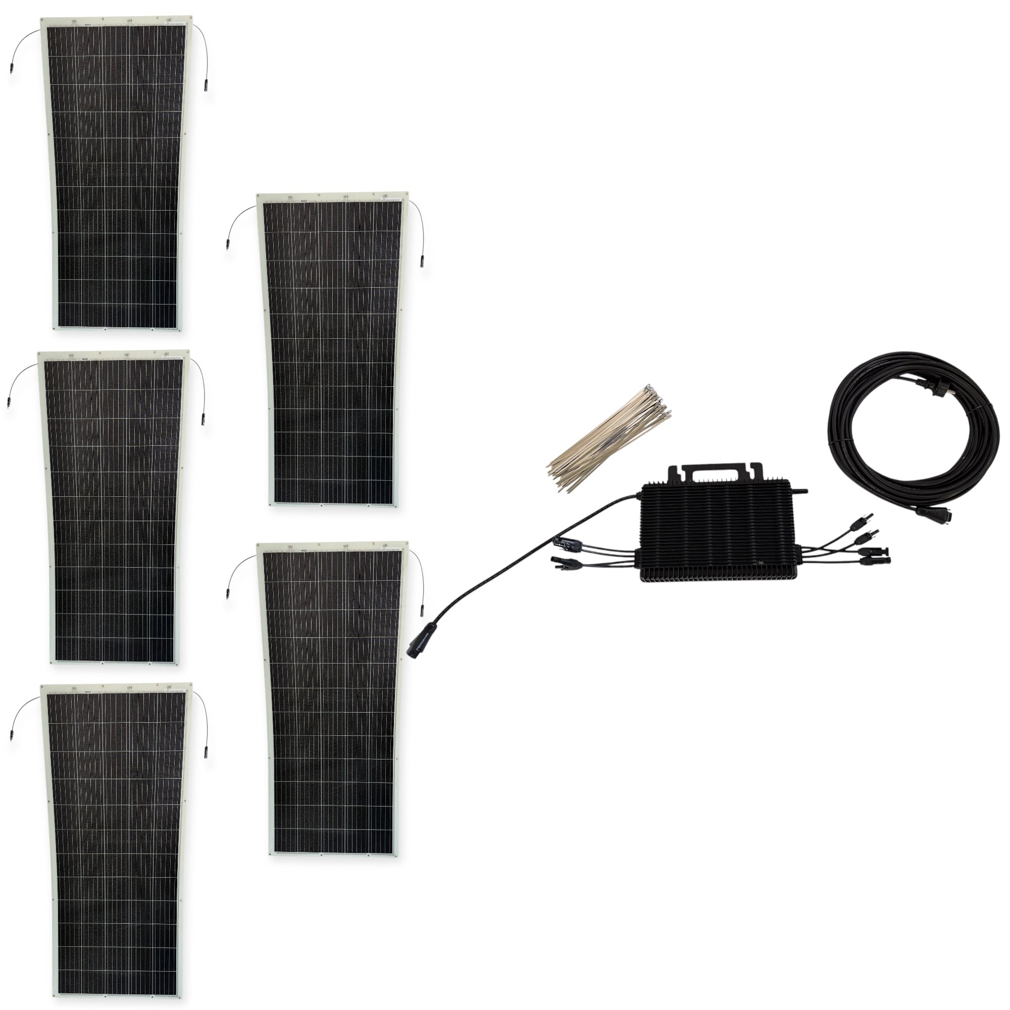 Kraftwerk Flexibel mit Mikrowechselrichter 310W - 1.860 W(Anschl. hinten)