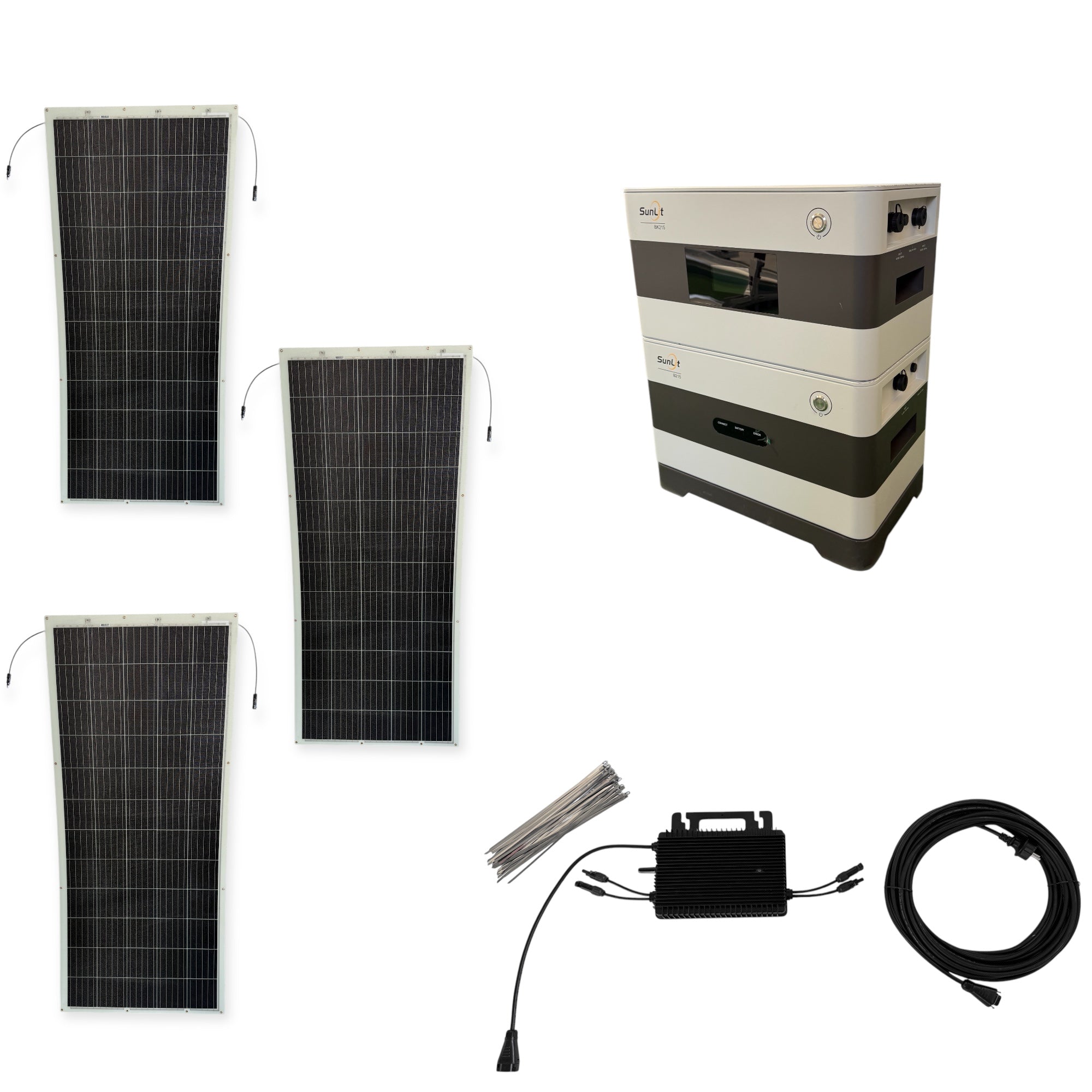 Kraftwerk Flexibel mit Speicher 310W - 1.860W (Anschl. hinten)