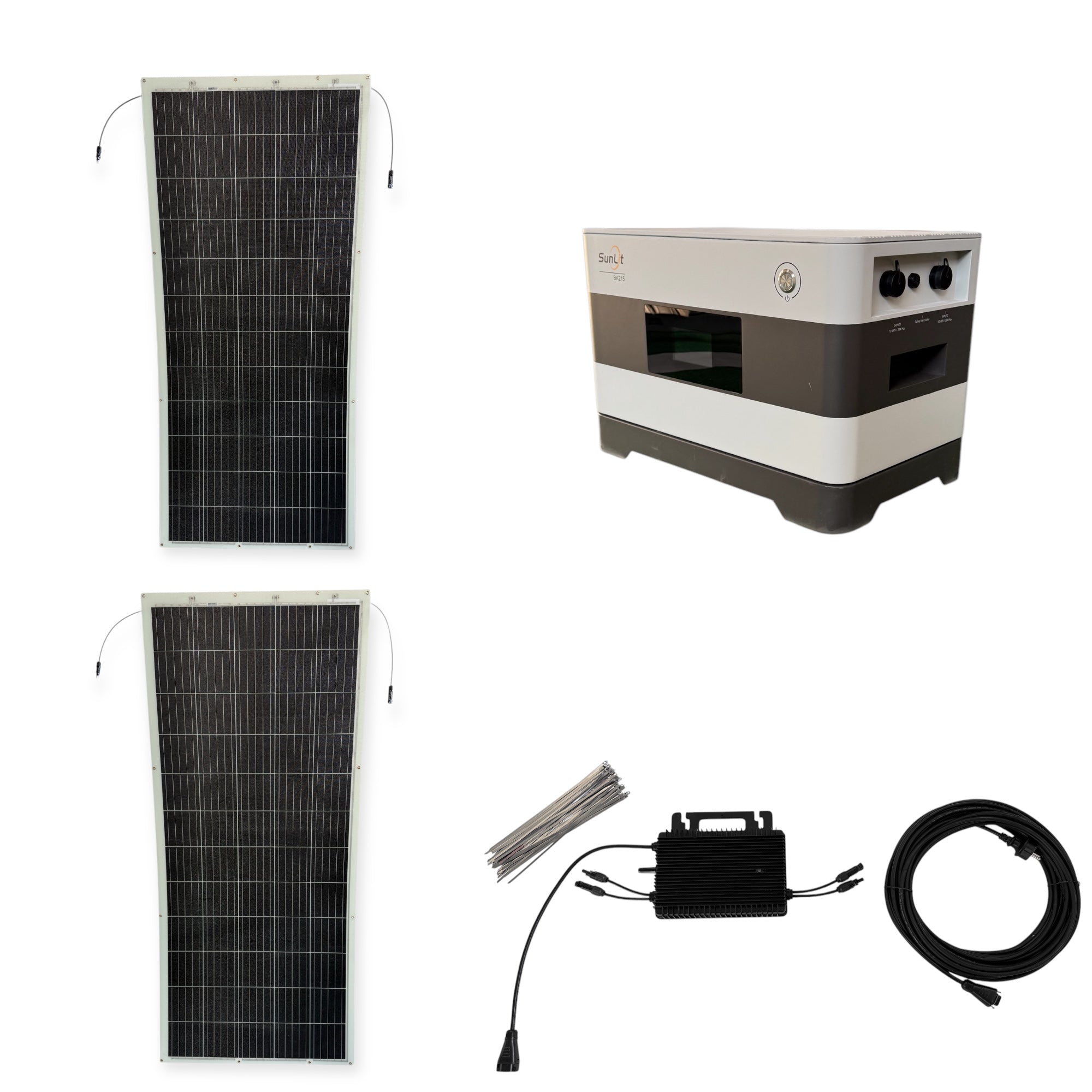 Kraftwerk Flexibel mit Speicher 310W - 1.860W (Anschl. hinten)