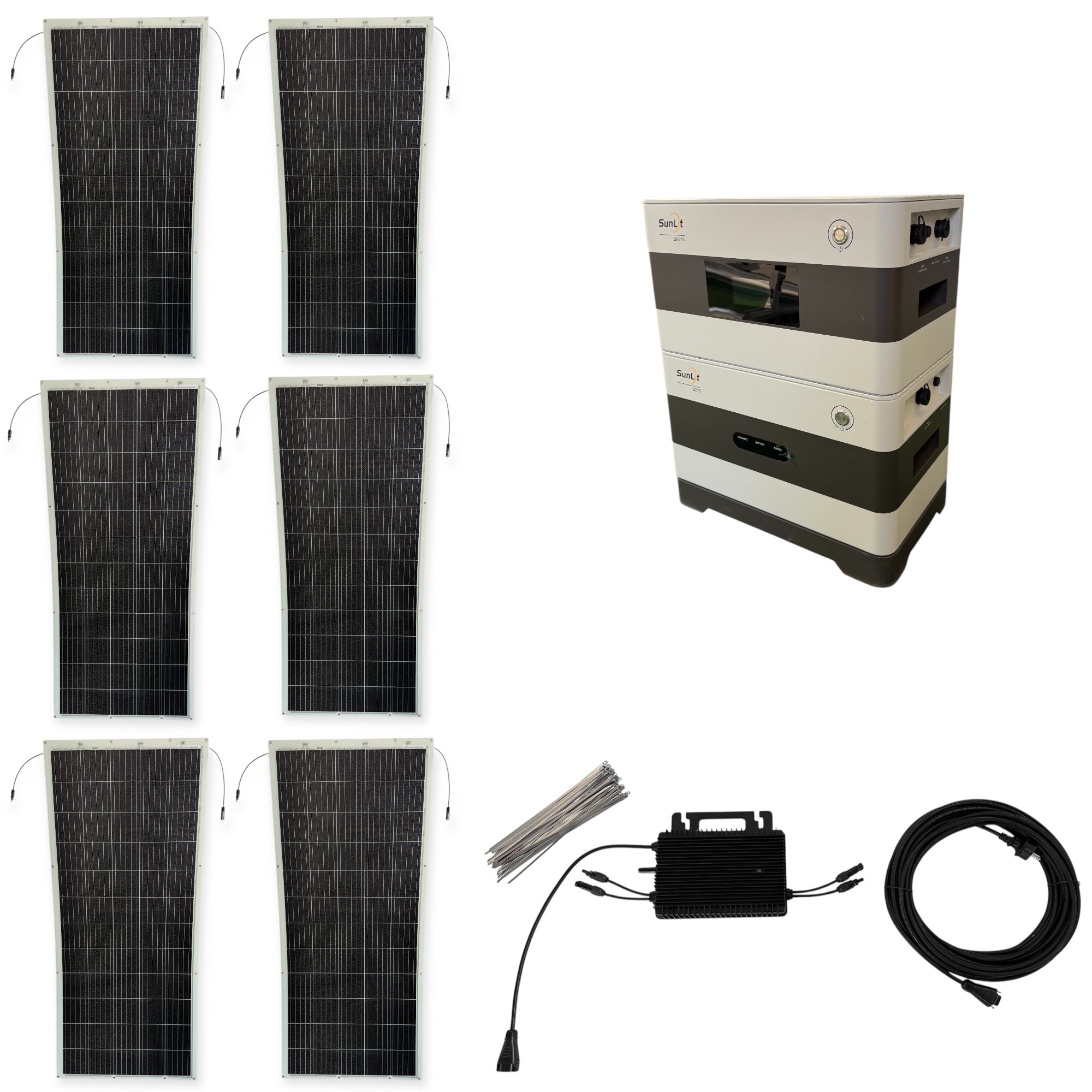 Kraftwerk Flexibel mit Speicher 310W - 1.860W (Anschl. hinten)