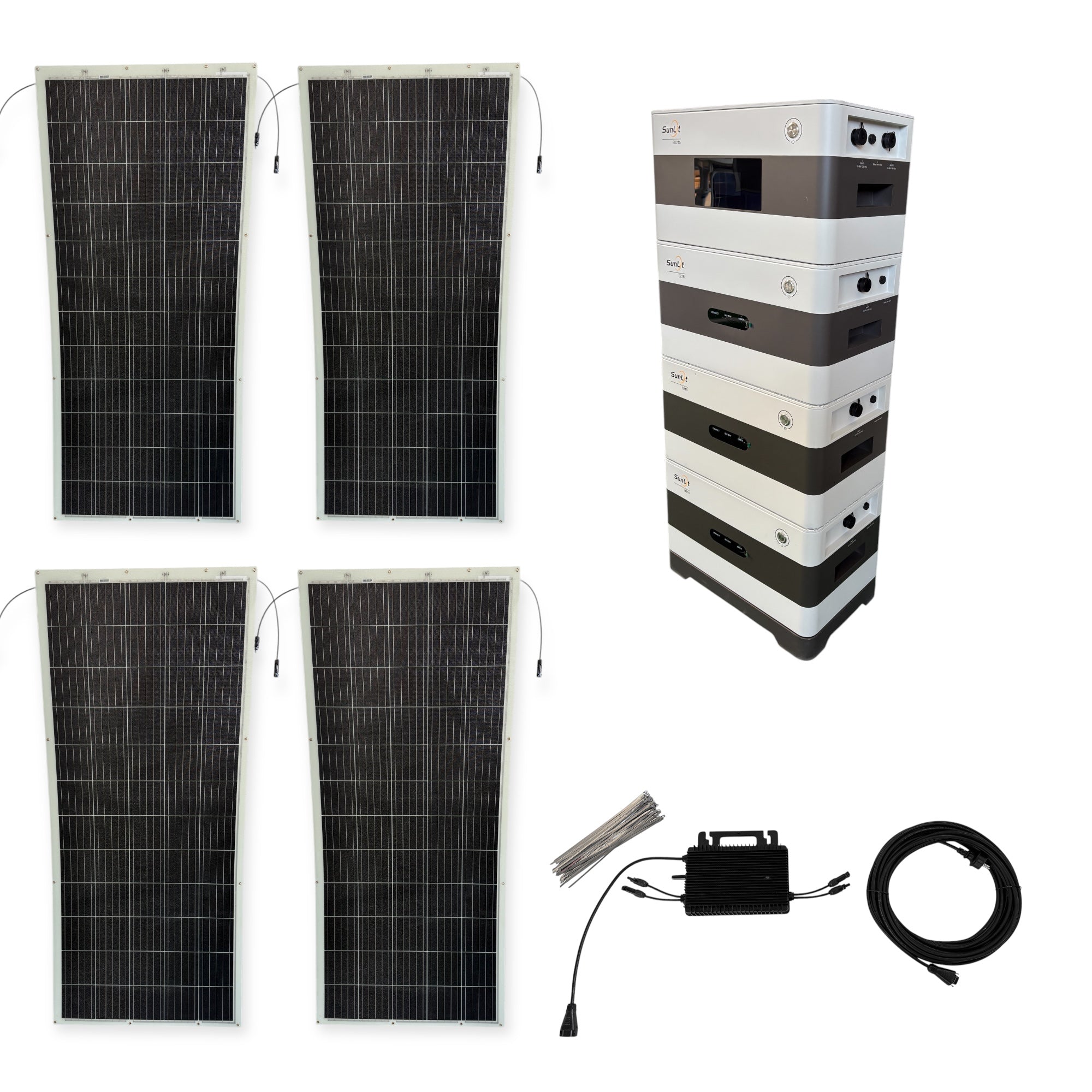 Kraftwerk Flexibel mit Speicher 310W - 1.860W (Anschl. hinten)