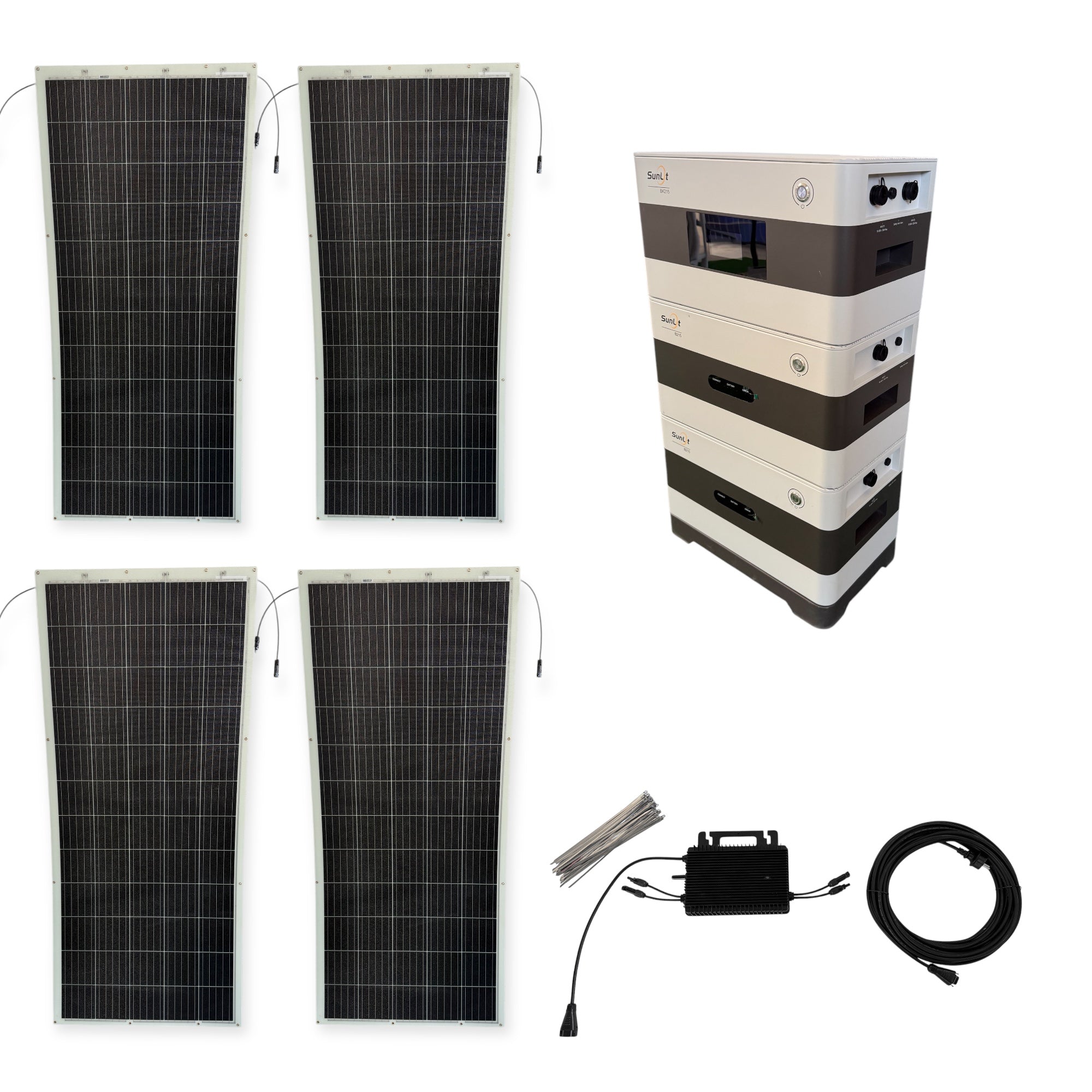 Kraftwerk Flexibel mit Speicher 310W - 1.860W (Anschl. hinten)