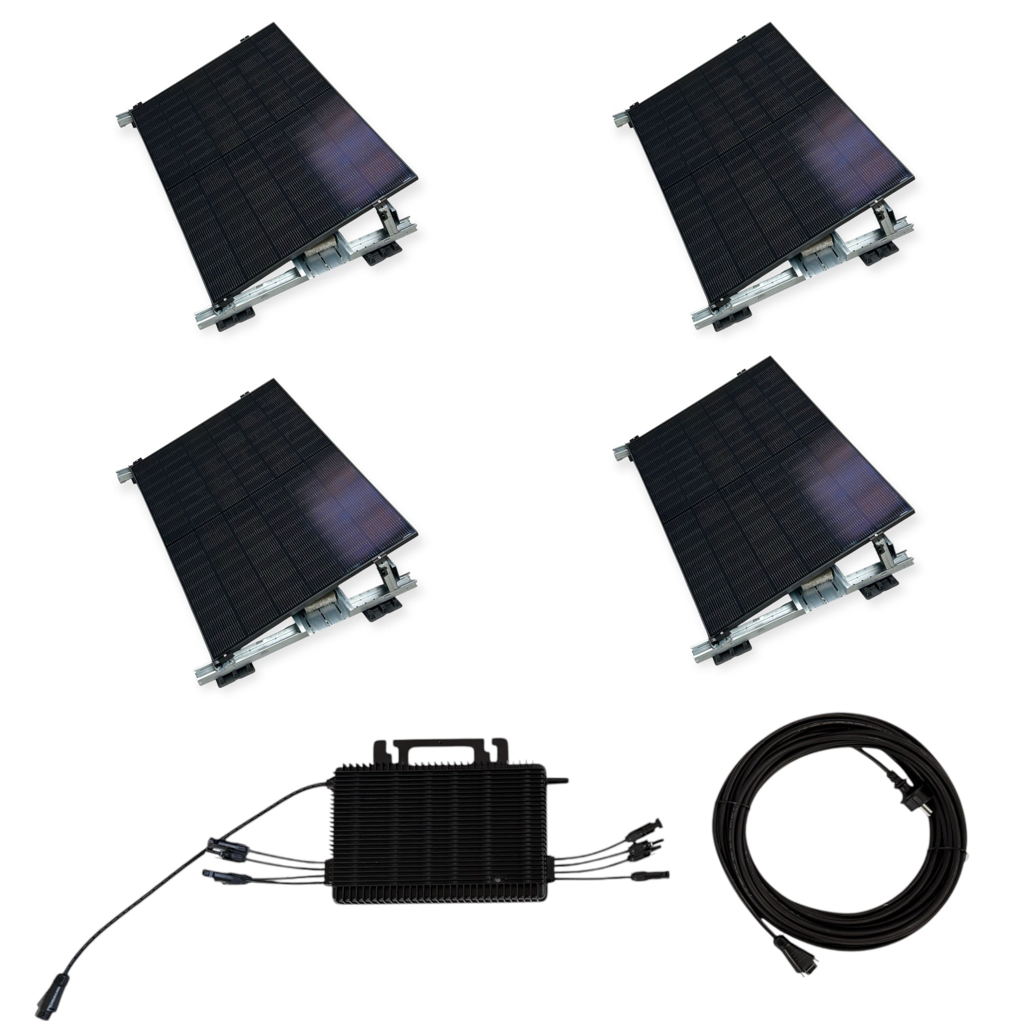 Kraftwerk Flachdach/Garten mit Mikrowechselrichter 450W - 1.800W Bifazial