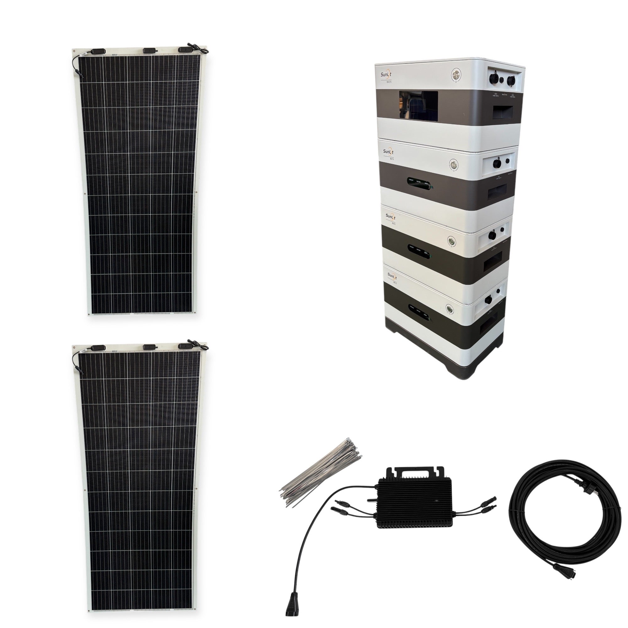 Kraftwerk Flexibel mit Speicher 310W - 1.860W (Anschl. vorne)