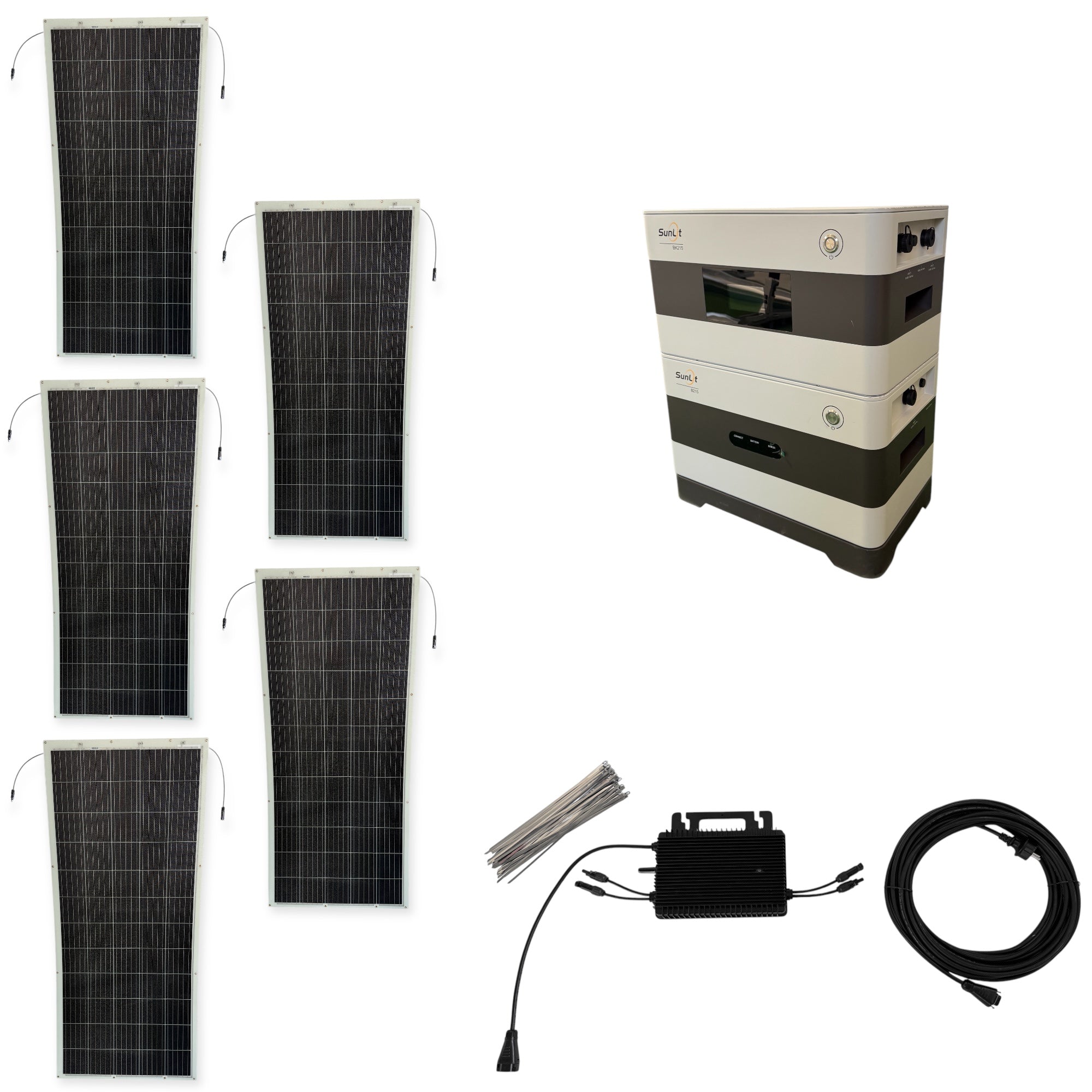 Kraftwerk Flexibel mit Speicher 310W - 1.860W (Anschl. hinten)