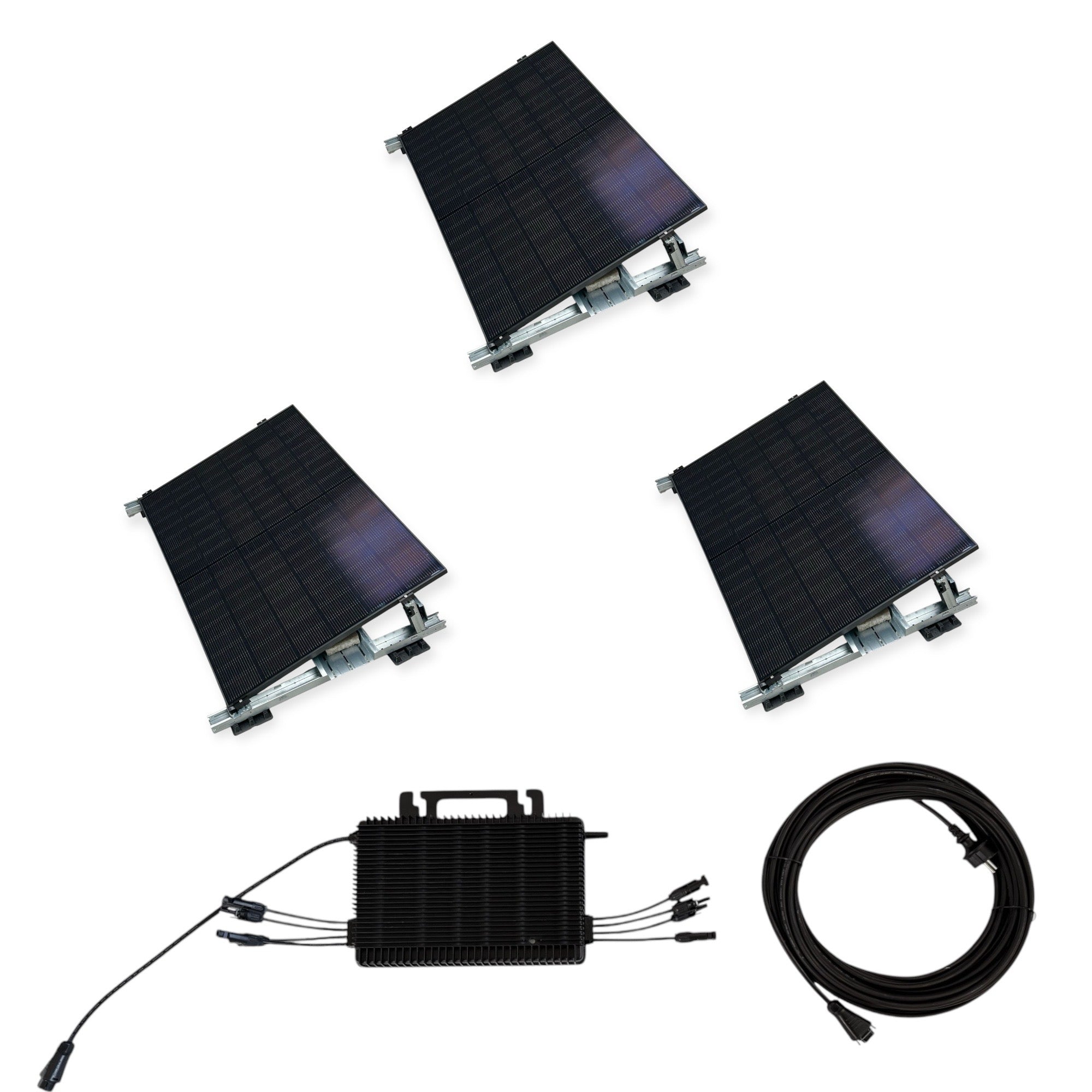 Kraftwerk Flachdach/Garten mit Mikrowechselrichter 450W - 1.800W Bifazial