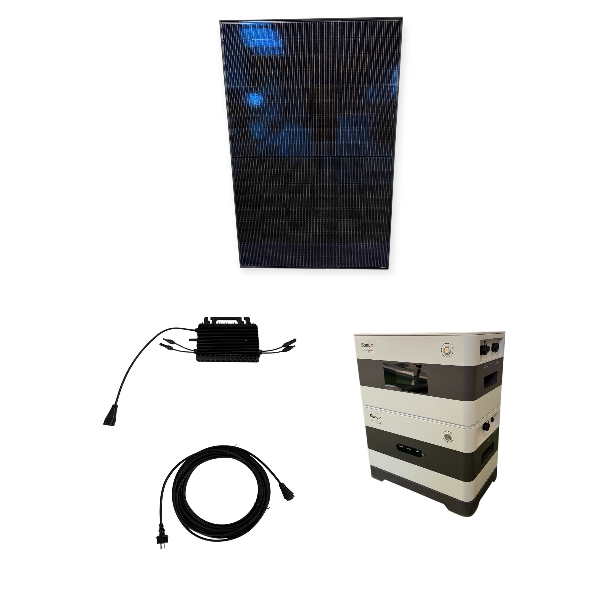 Kraftwerk Ohne Halterung mit Speicher 450W - 1.800W Bifazial