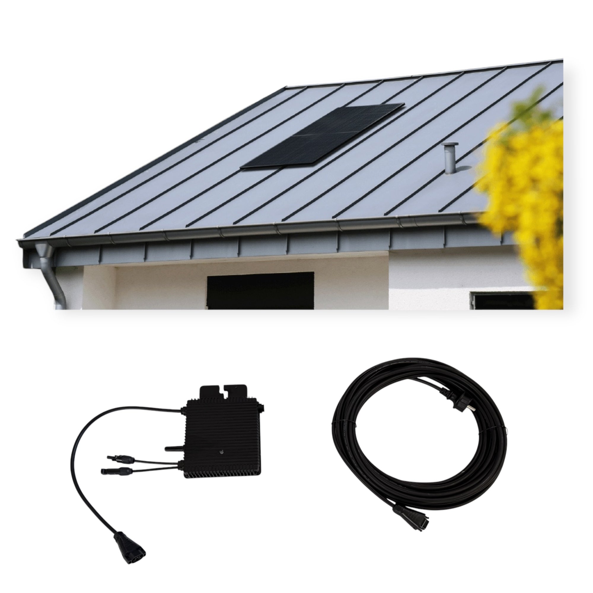 Kraftwerk Trapezdach mit Mikrowechselrichter 450W - 1.800W Bifazial