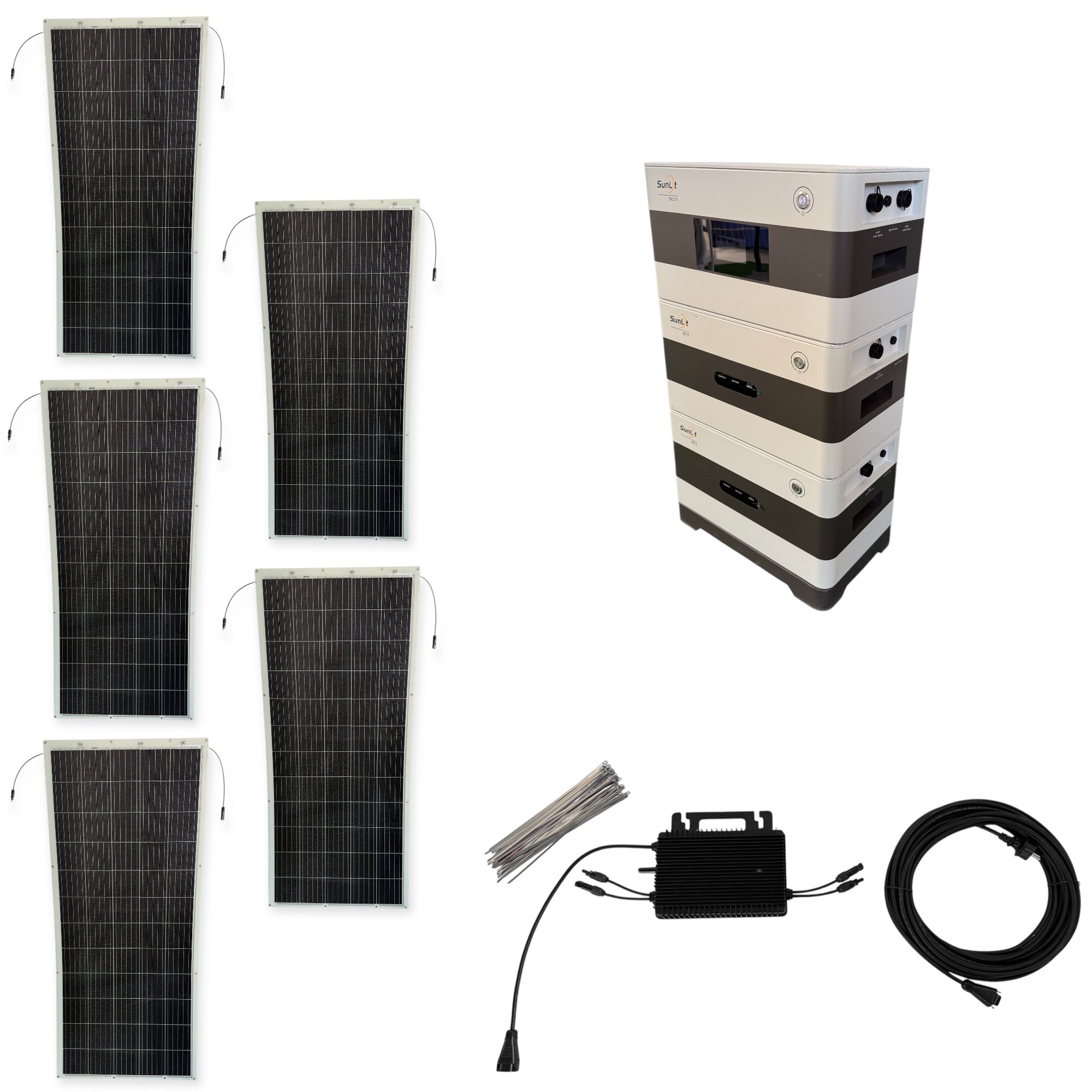 Kraftwerk Flexibel mit Speicher 310W - 1.860W (Anschl. hinten)