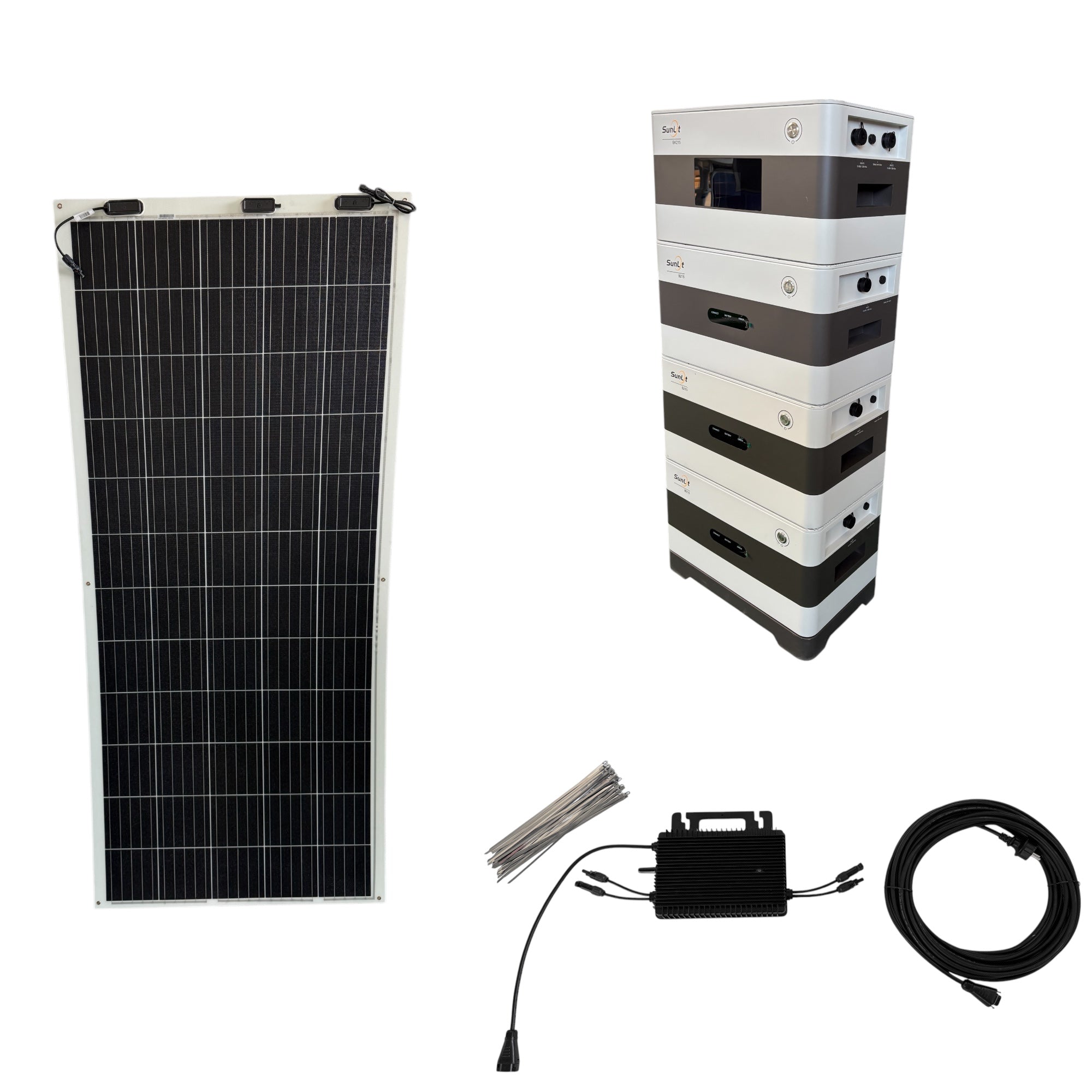 Kraftwerk Flexibel mit Speicher 310W - 1.860W (Anschl. vorne)