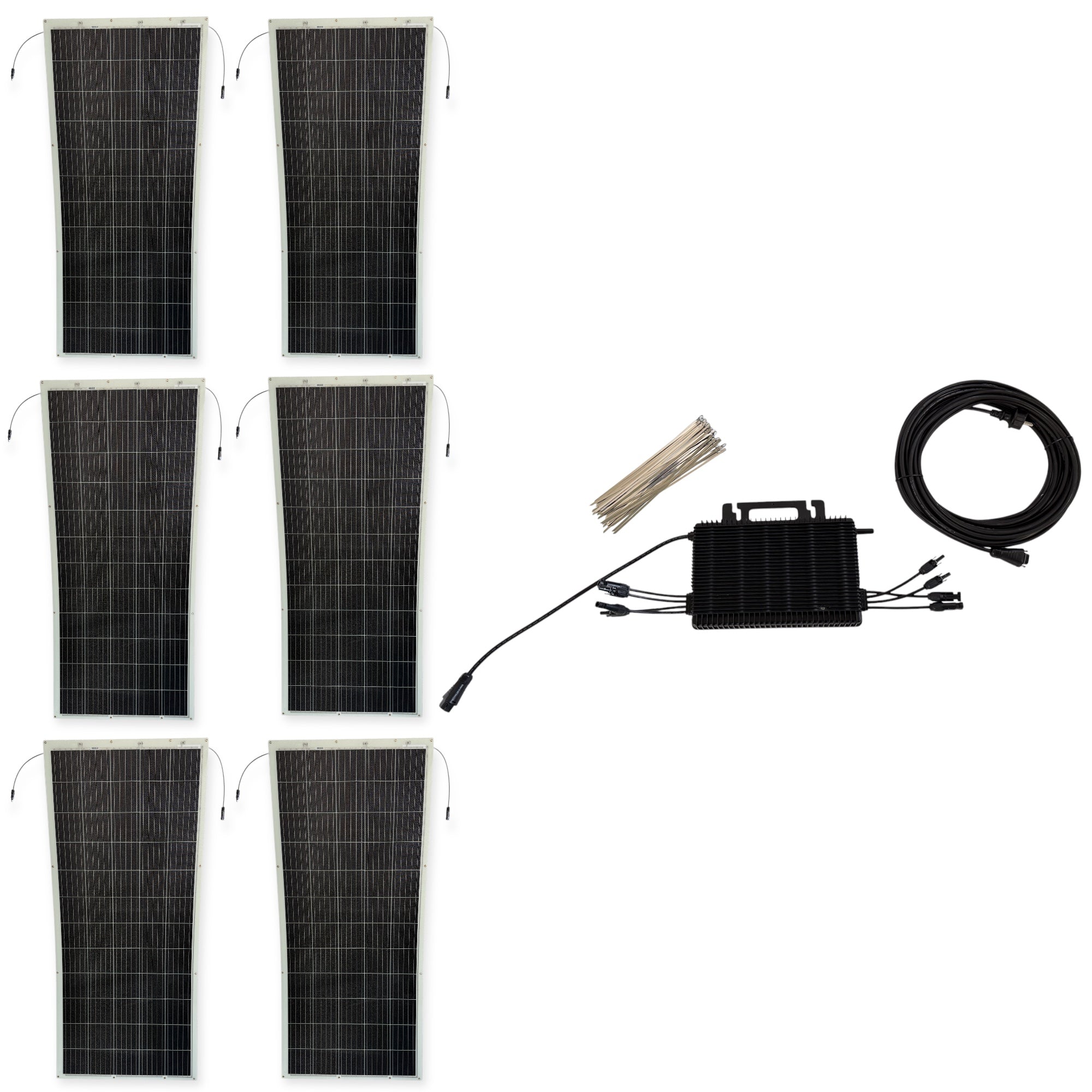 Kraftwerk Flexibel mit Mikrowechselrichter 310W - 1.860 W(Anschl. hinten)