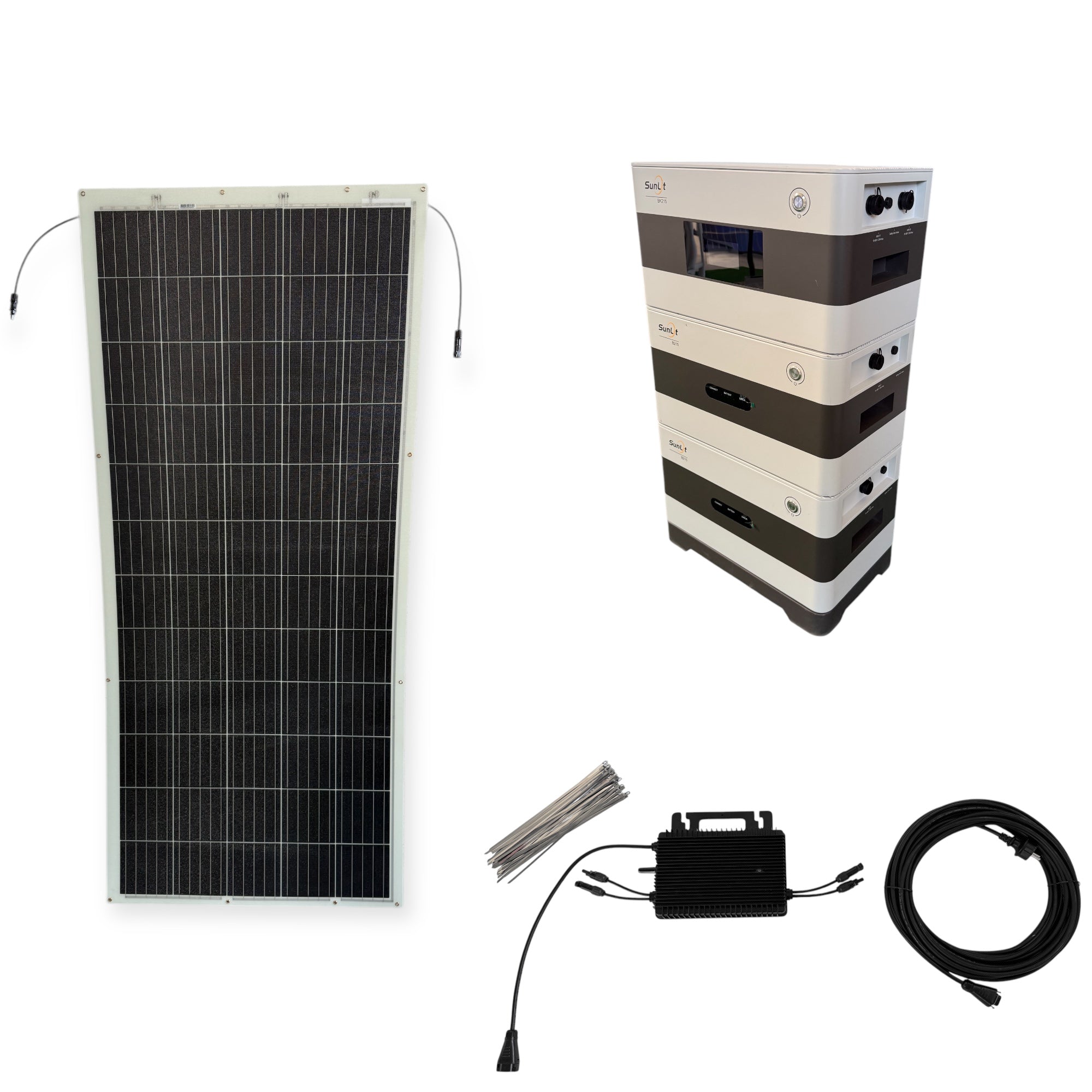 Kraftwerk Flexibel mit Speicher 310W - 1.860W (Anschl. hinten)