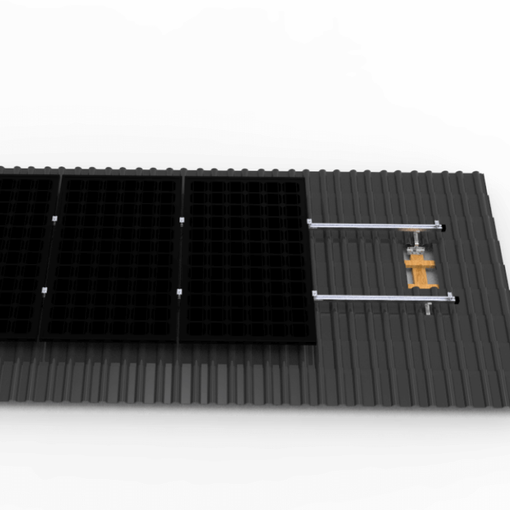 SunEnergyXT Ziegeldach-Halterung für 4 Solarmodule