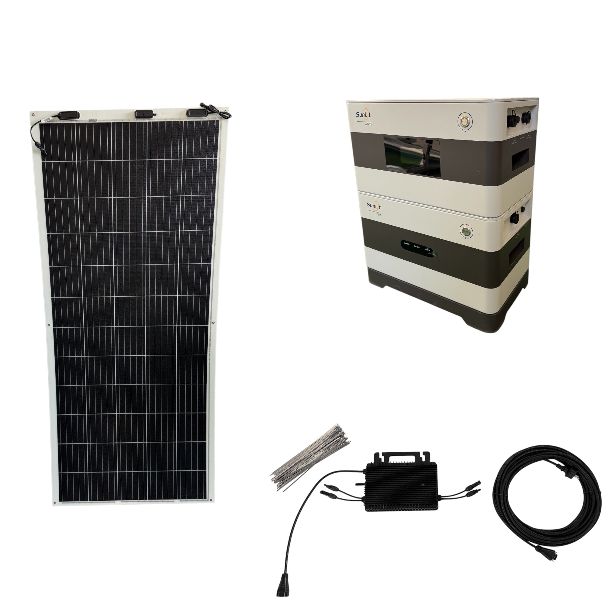 Kraftwerk Flexibel mit Speicher 310W - 1.860W (Anschl. vorne)