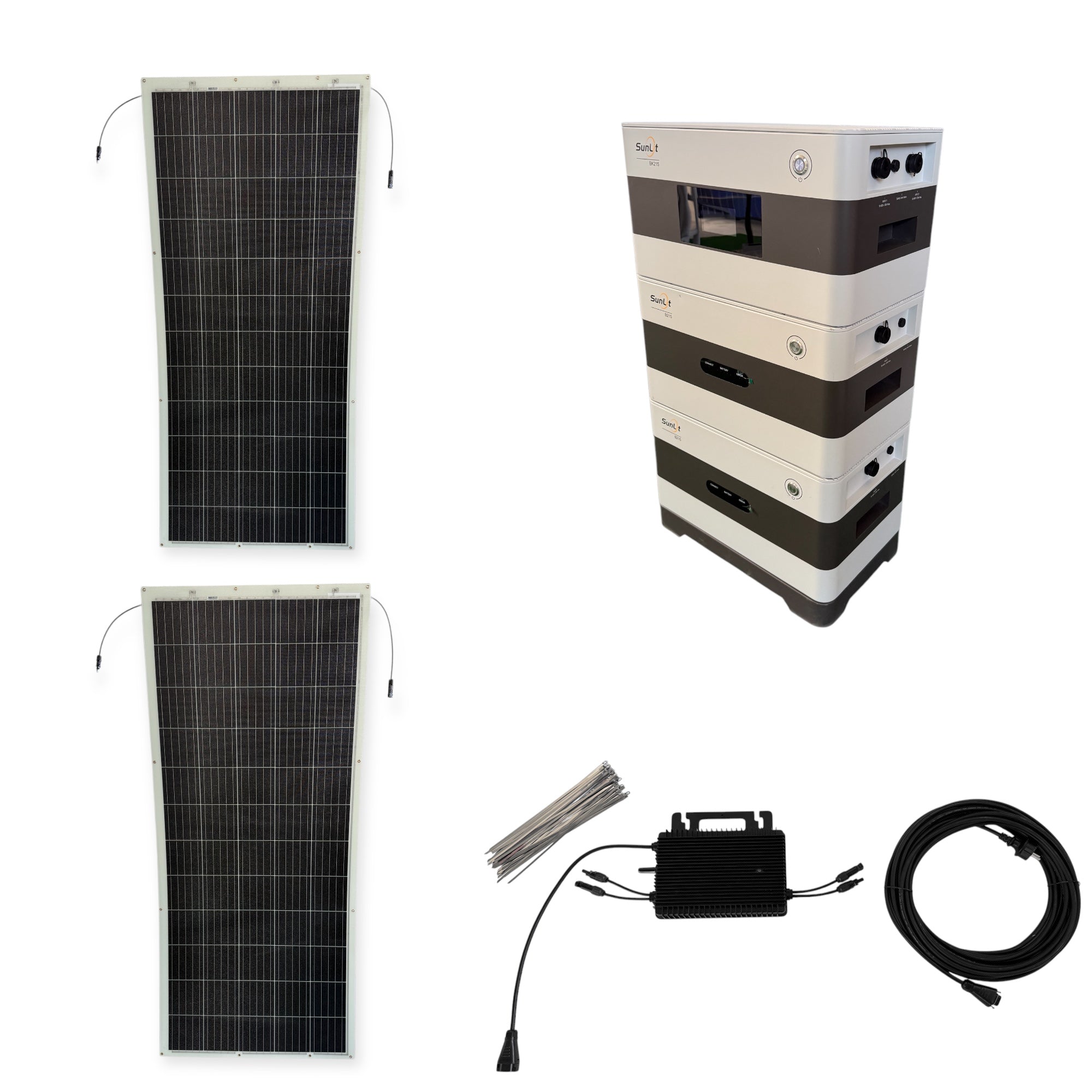 Kraftwerk Flexibel mit Speicher 310W - 1.860W (Anschl. hinten)