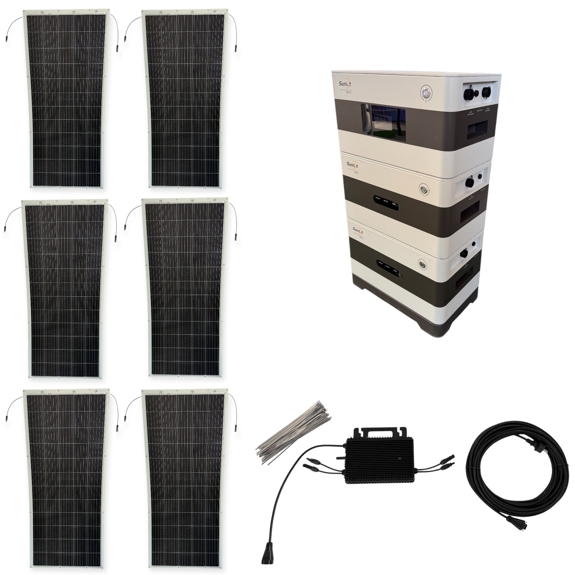 Kraftwerk Flexibel mit Speicher 310W - 1.860W (Anschl. hinten)