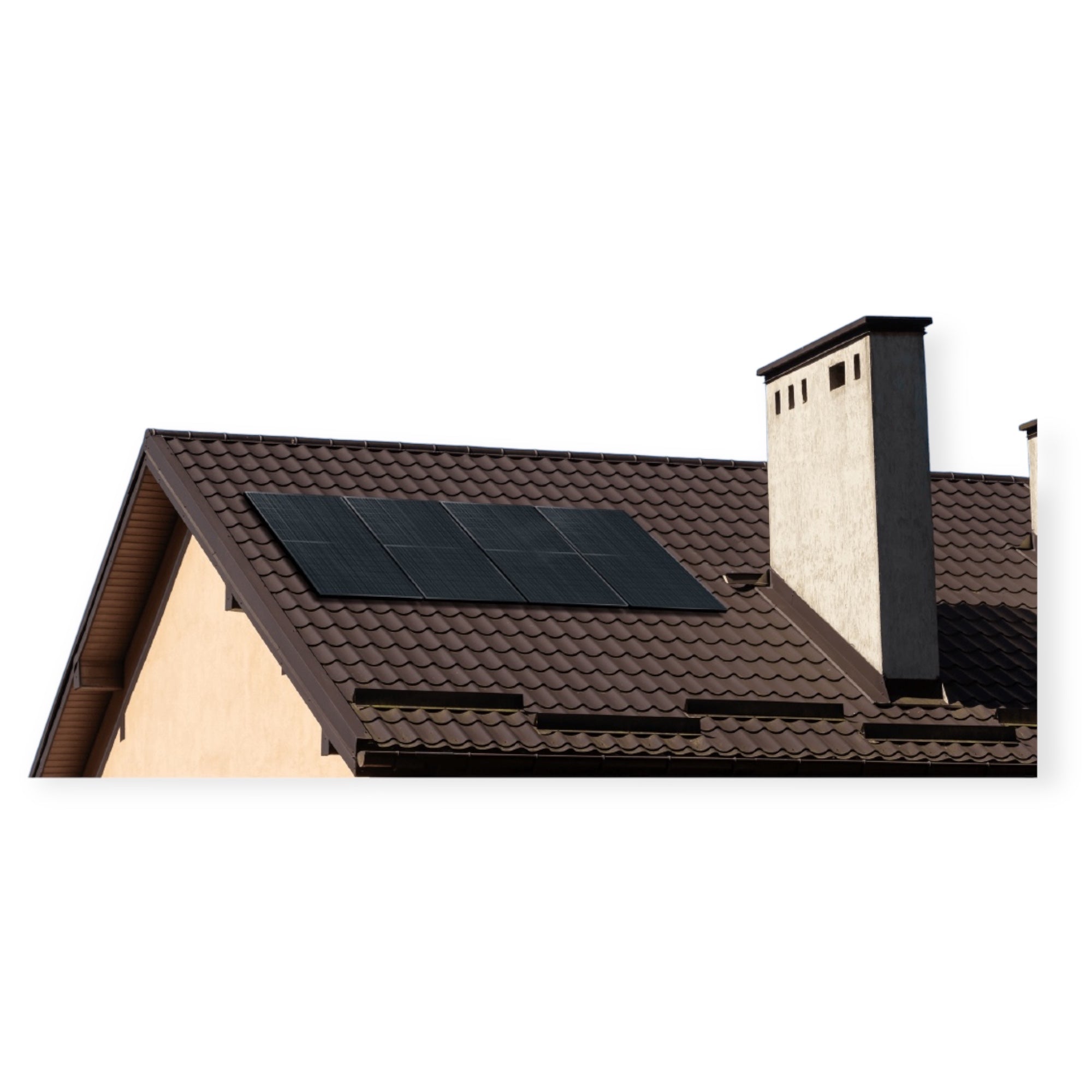 Kraftwerk Ziegeldach mit Halterung 450W- 1.800W Bifazial