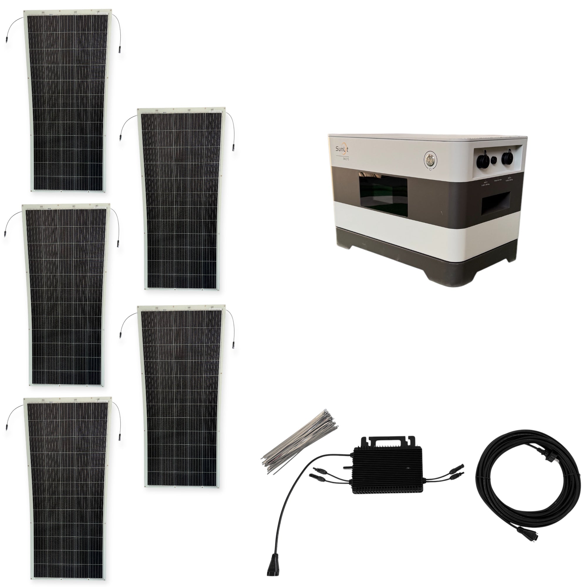 Kraftwerk Flexibel mit Speicher 310W - 1.860W (Anschl. hinten)